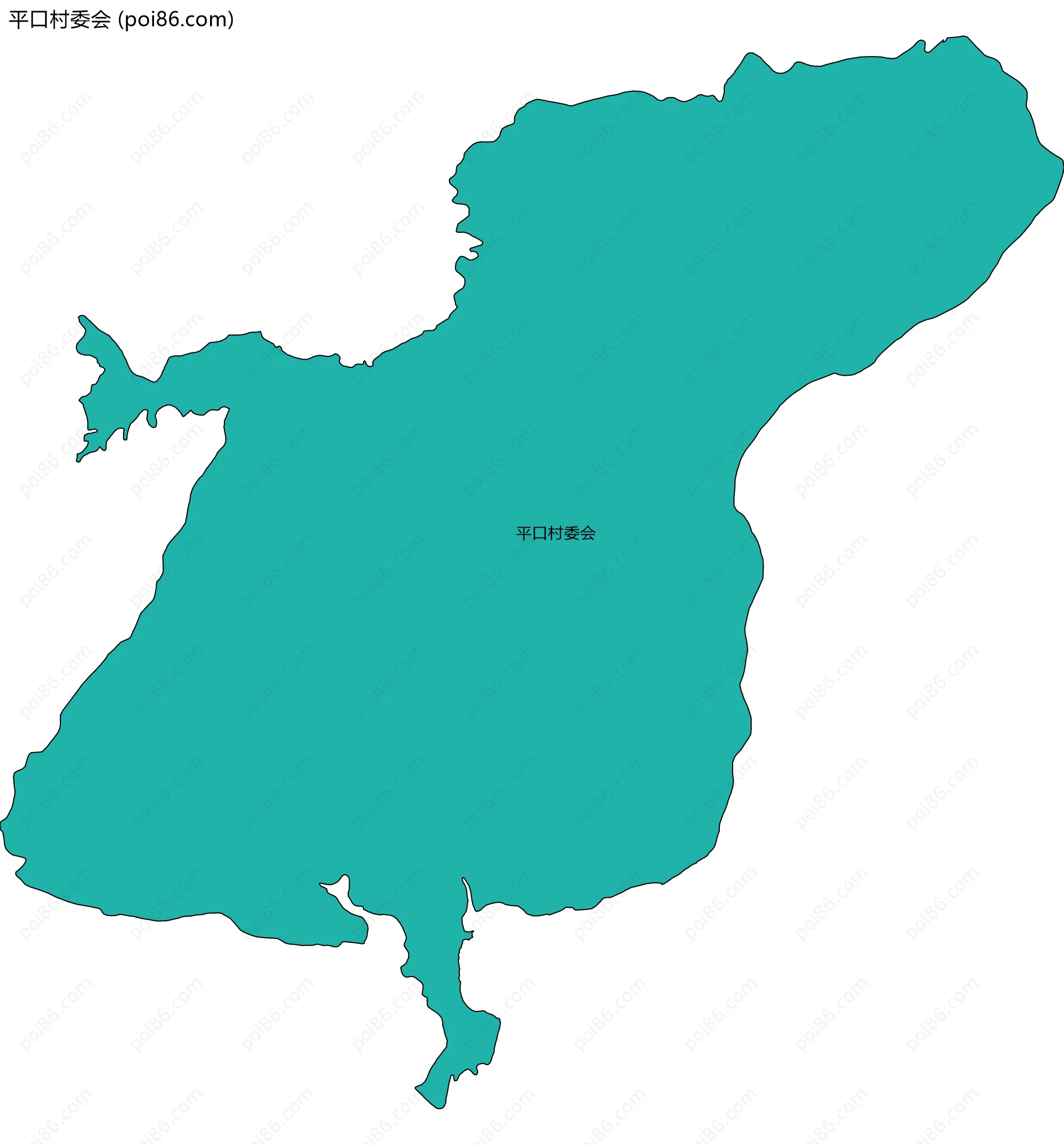 平口村委会边界地图