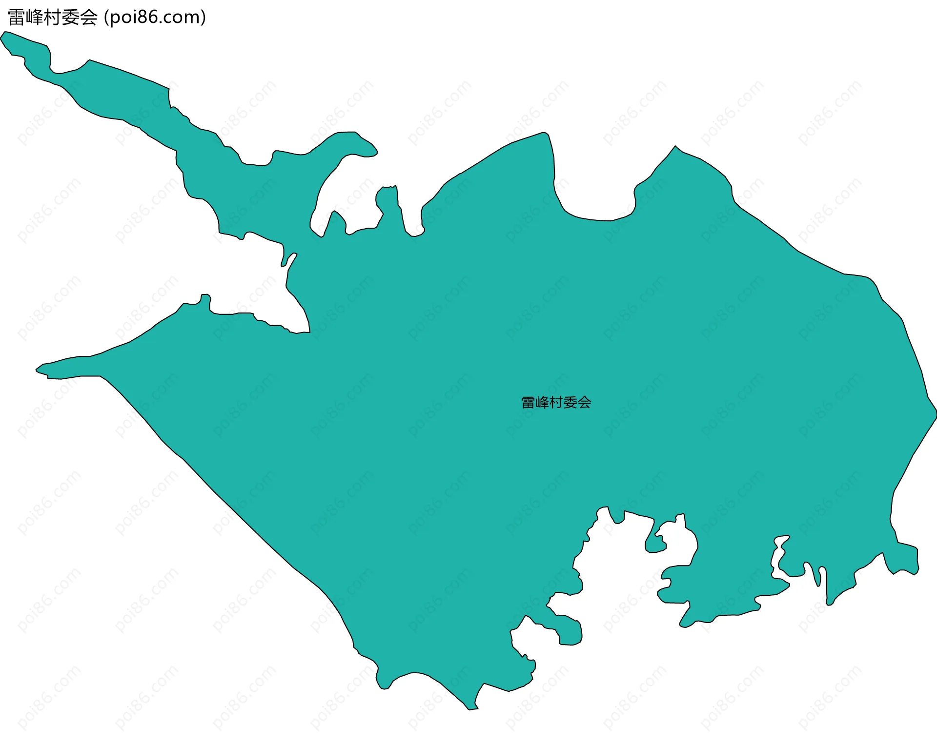 雷峰村委会边界地图