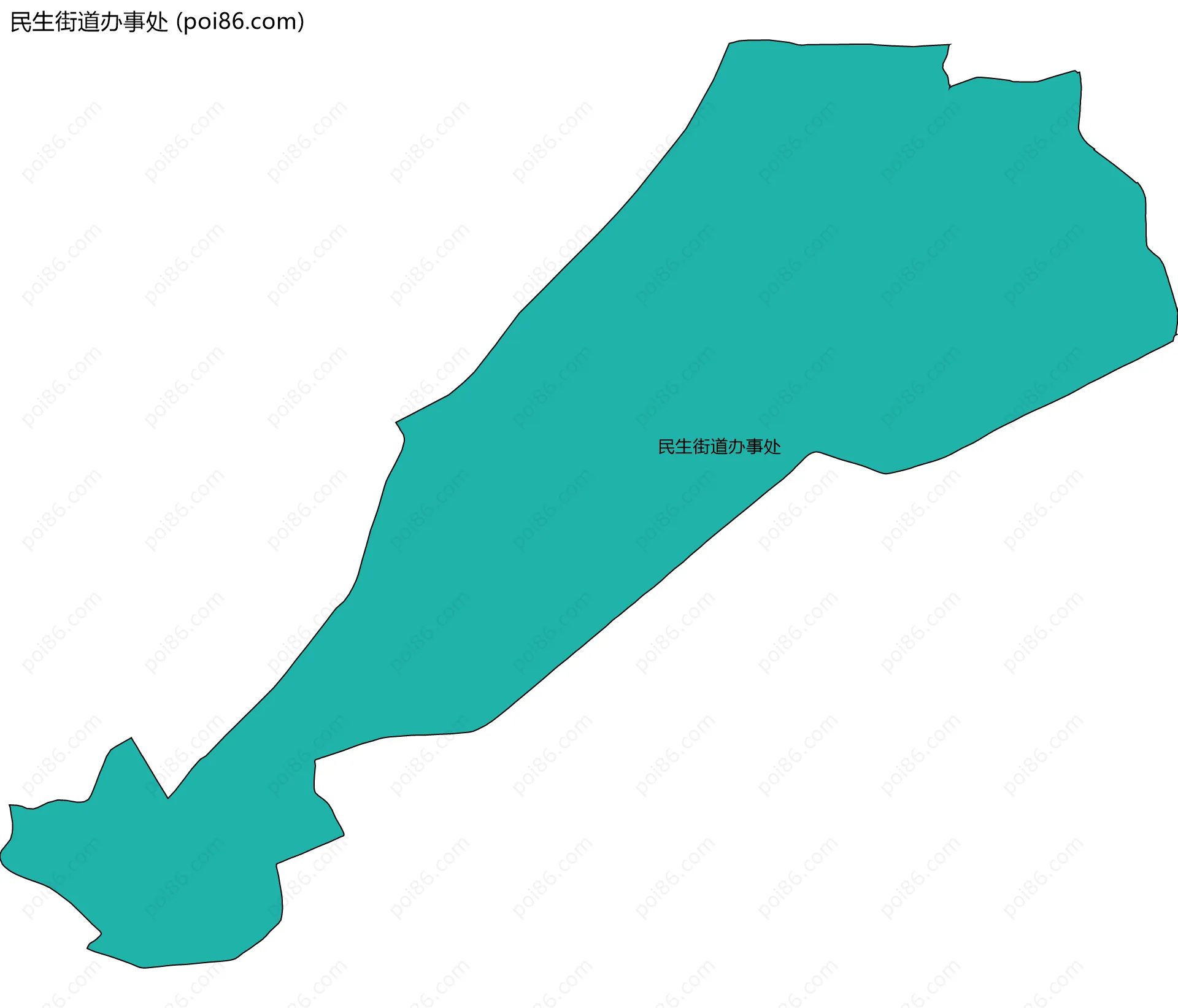 民生街道办事处边界地图