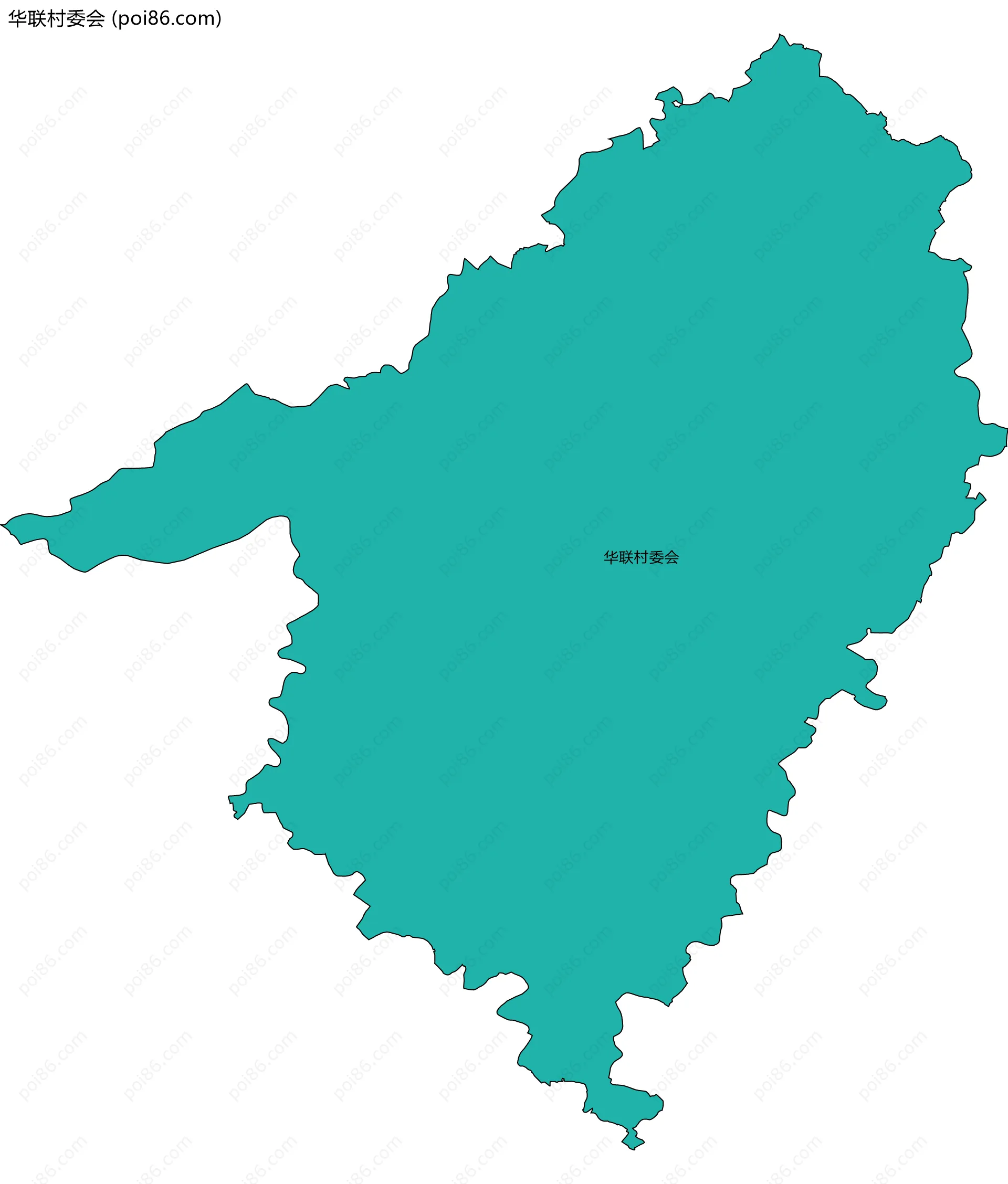 华联村委会边界地图