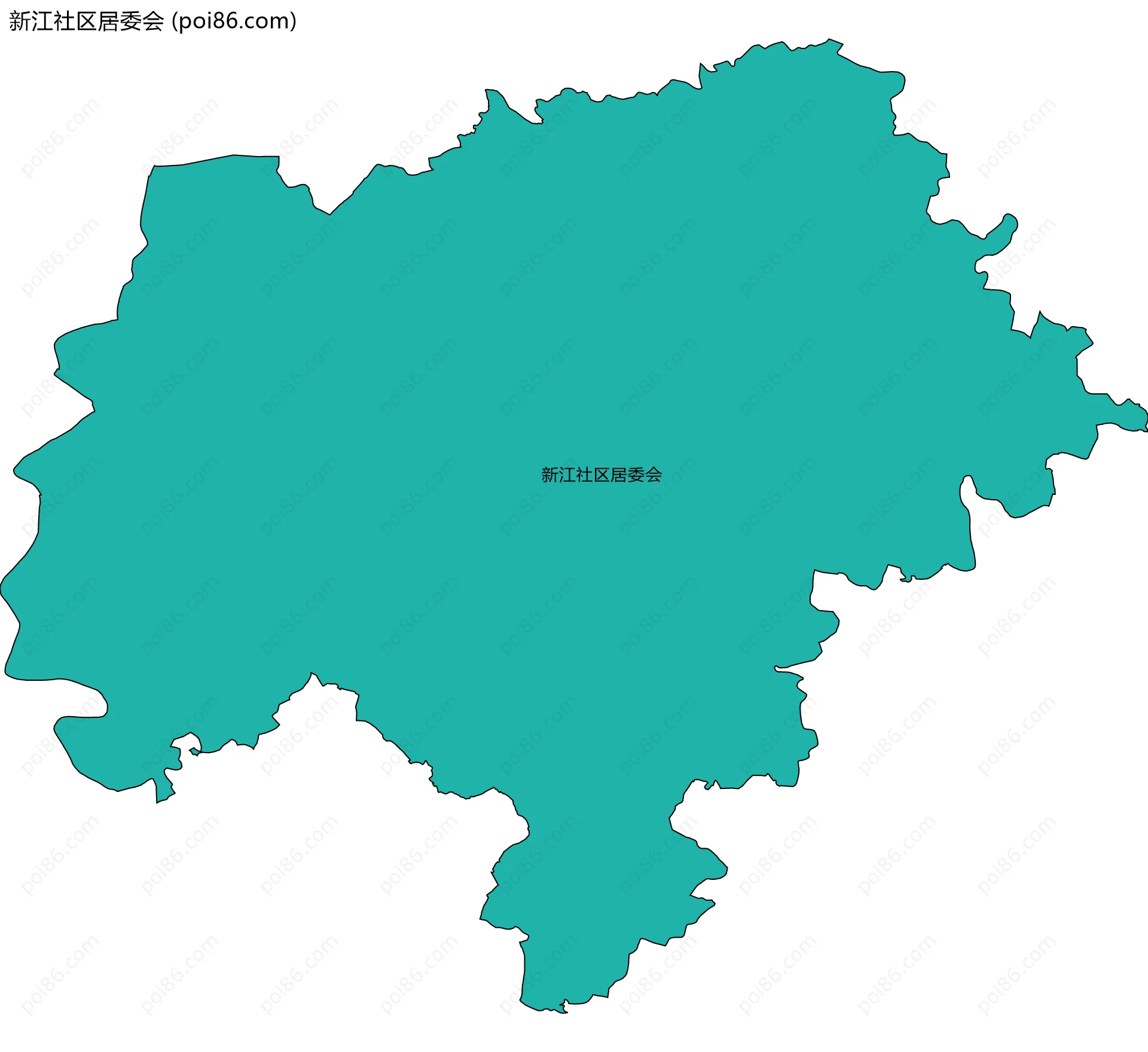 新江社区居委会边界地图