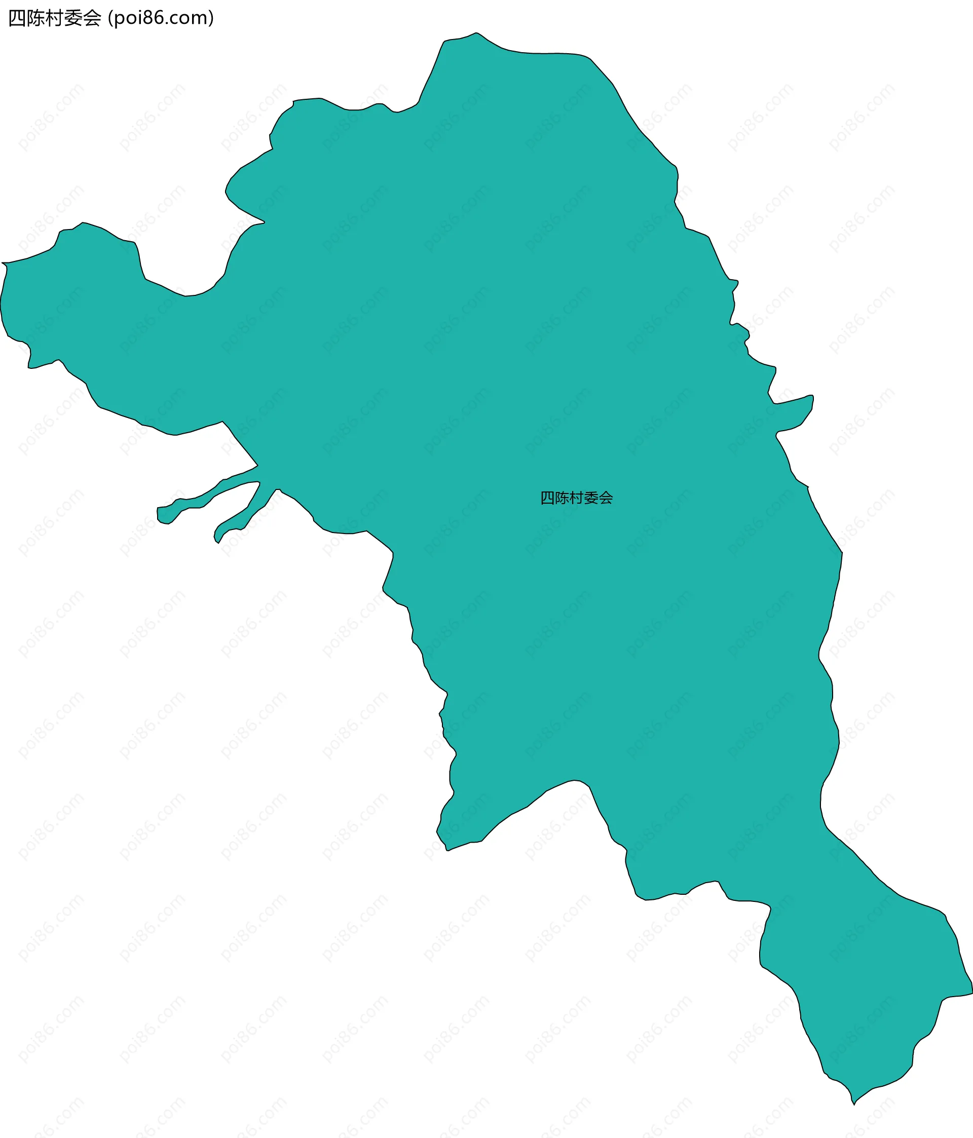 四陈村委会边界地图