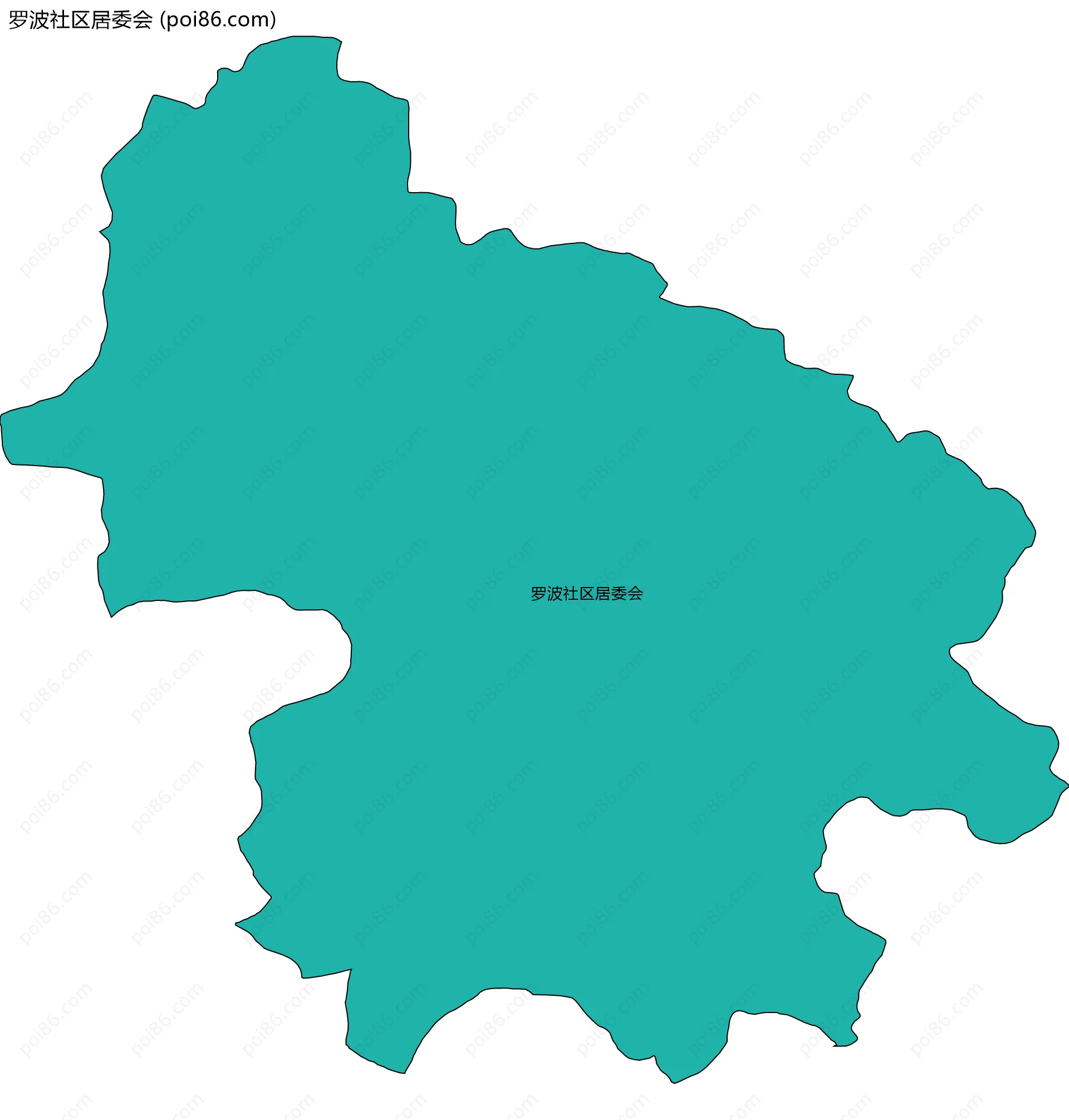 罗波社区居委会边界地图