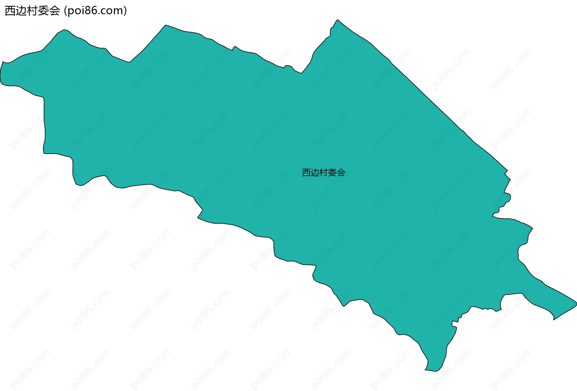 西边村委会边界地图