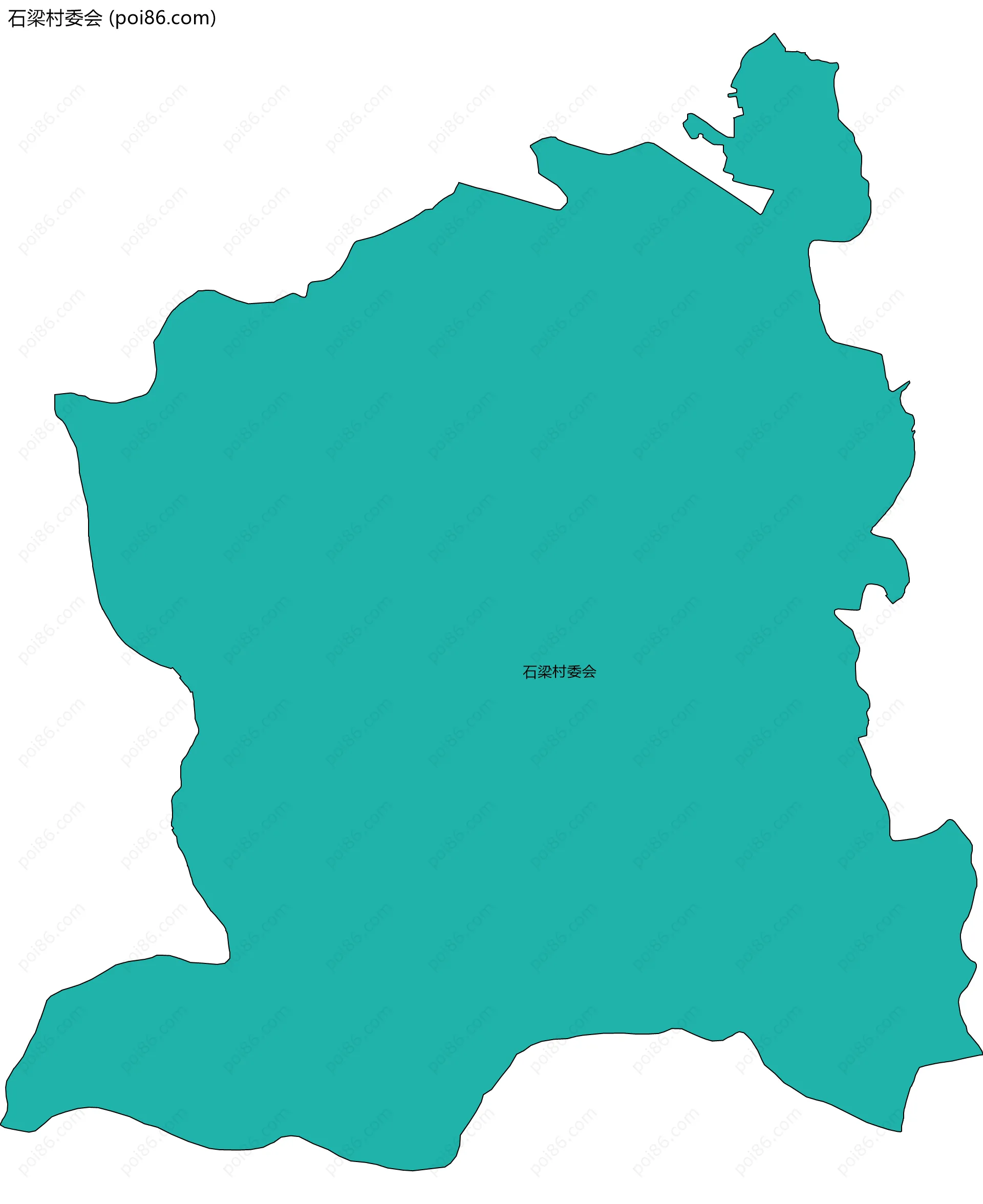 石梁村委会边界地图