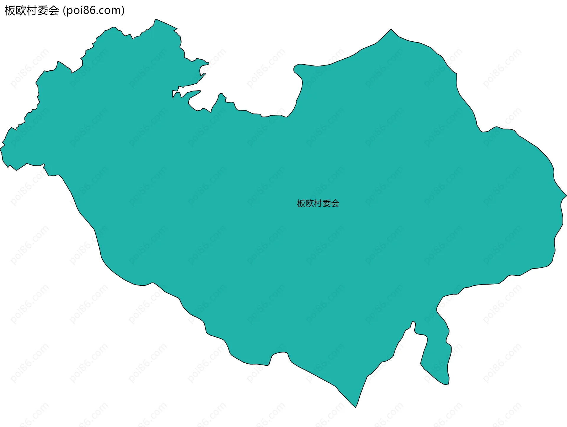 板欧村委会边界地图
