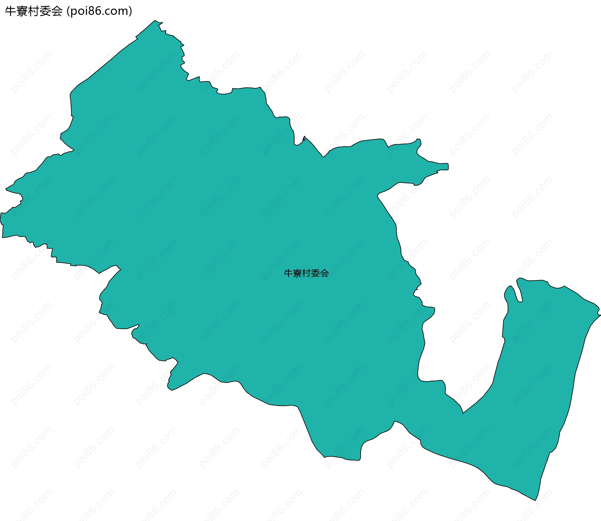 牛寮村委会边界地图