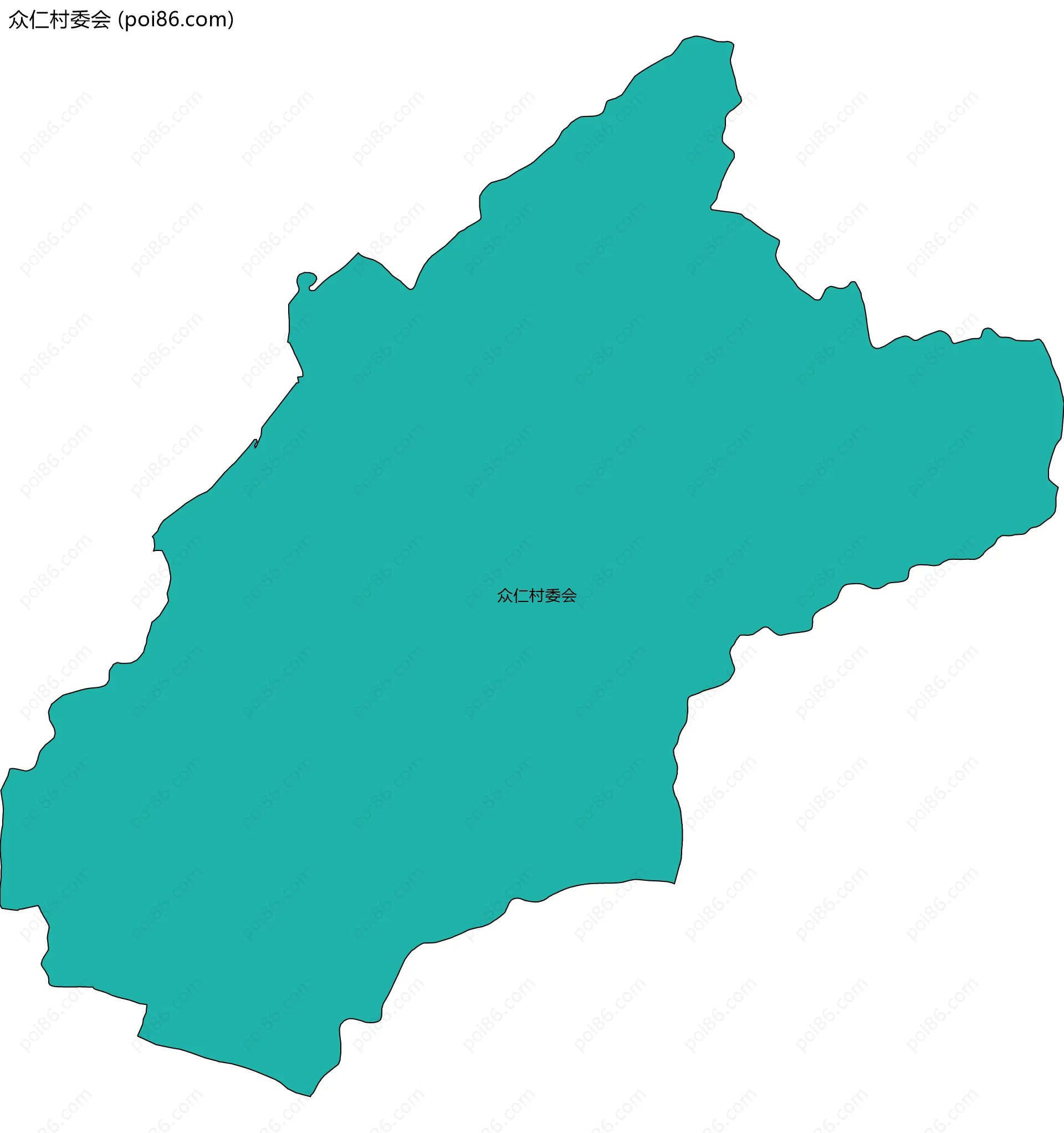 众仁村委会边界地图