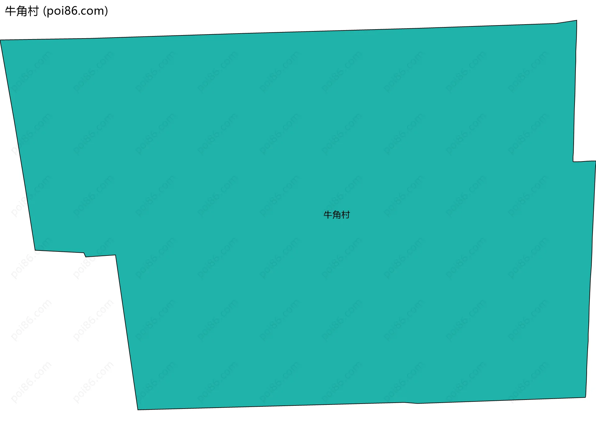 牛角村边界地图