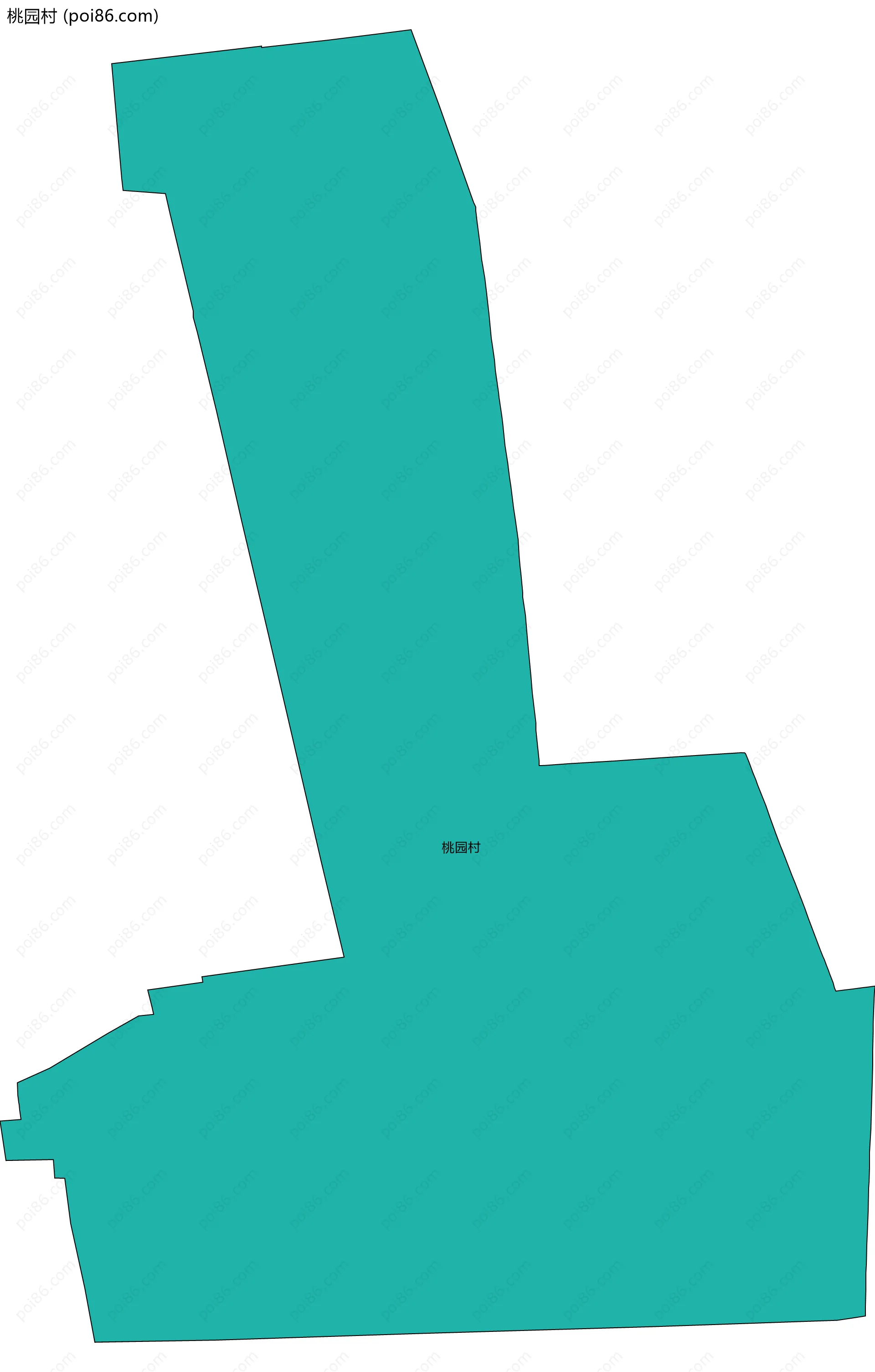 桃园村边界地图