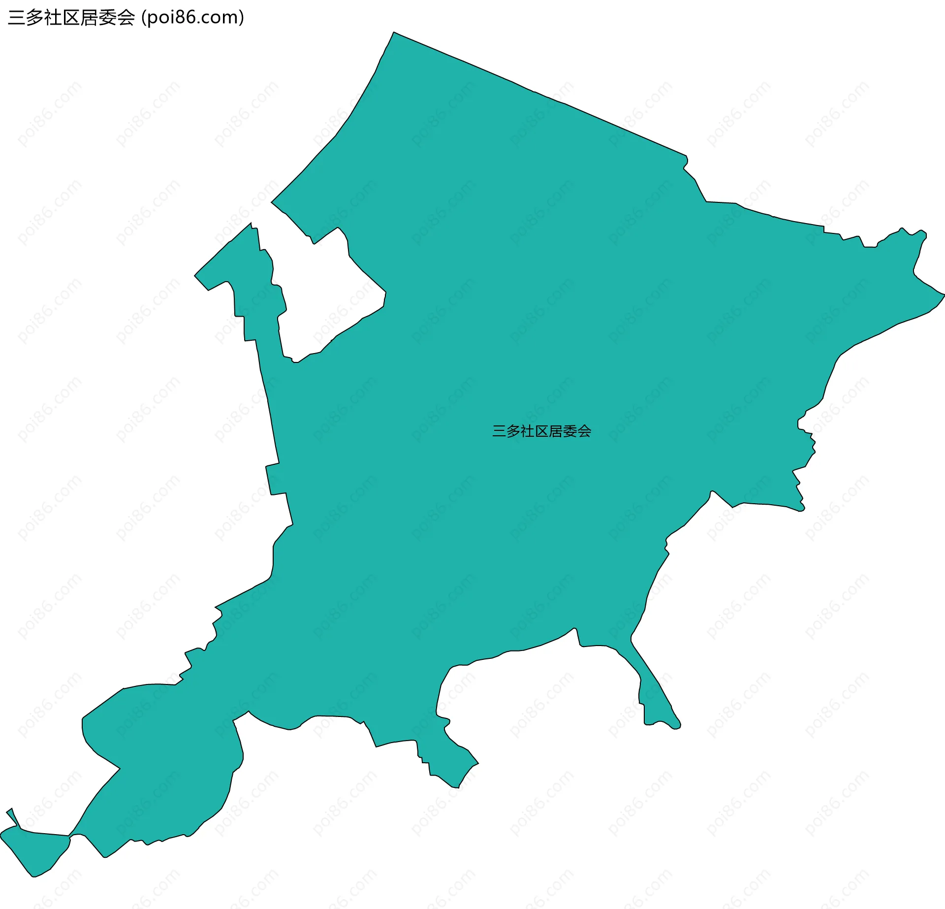 三多社区居委会边界地图