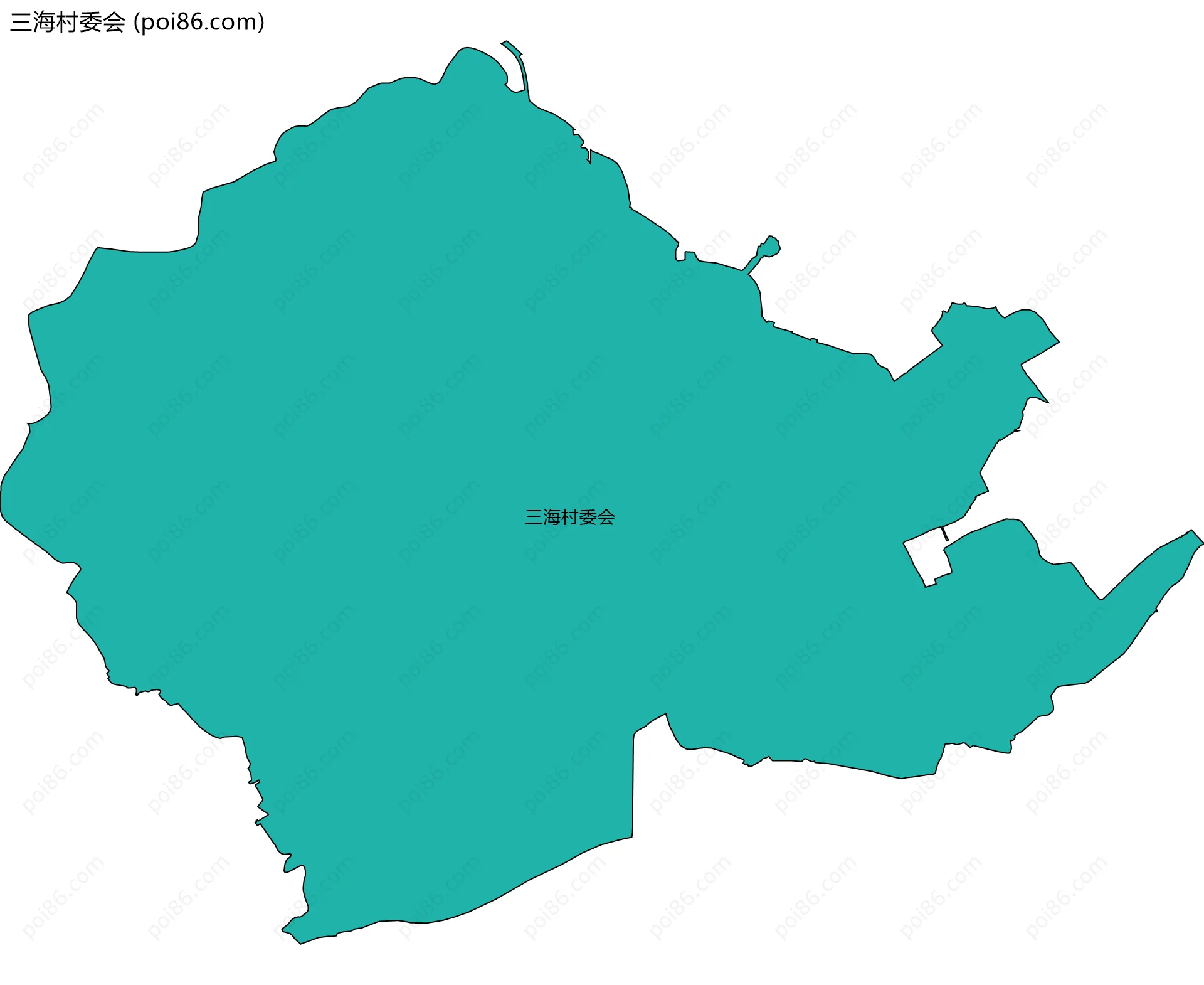 三海村委会边界地图