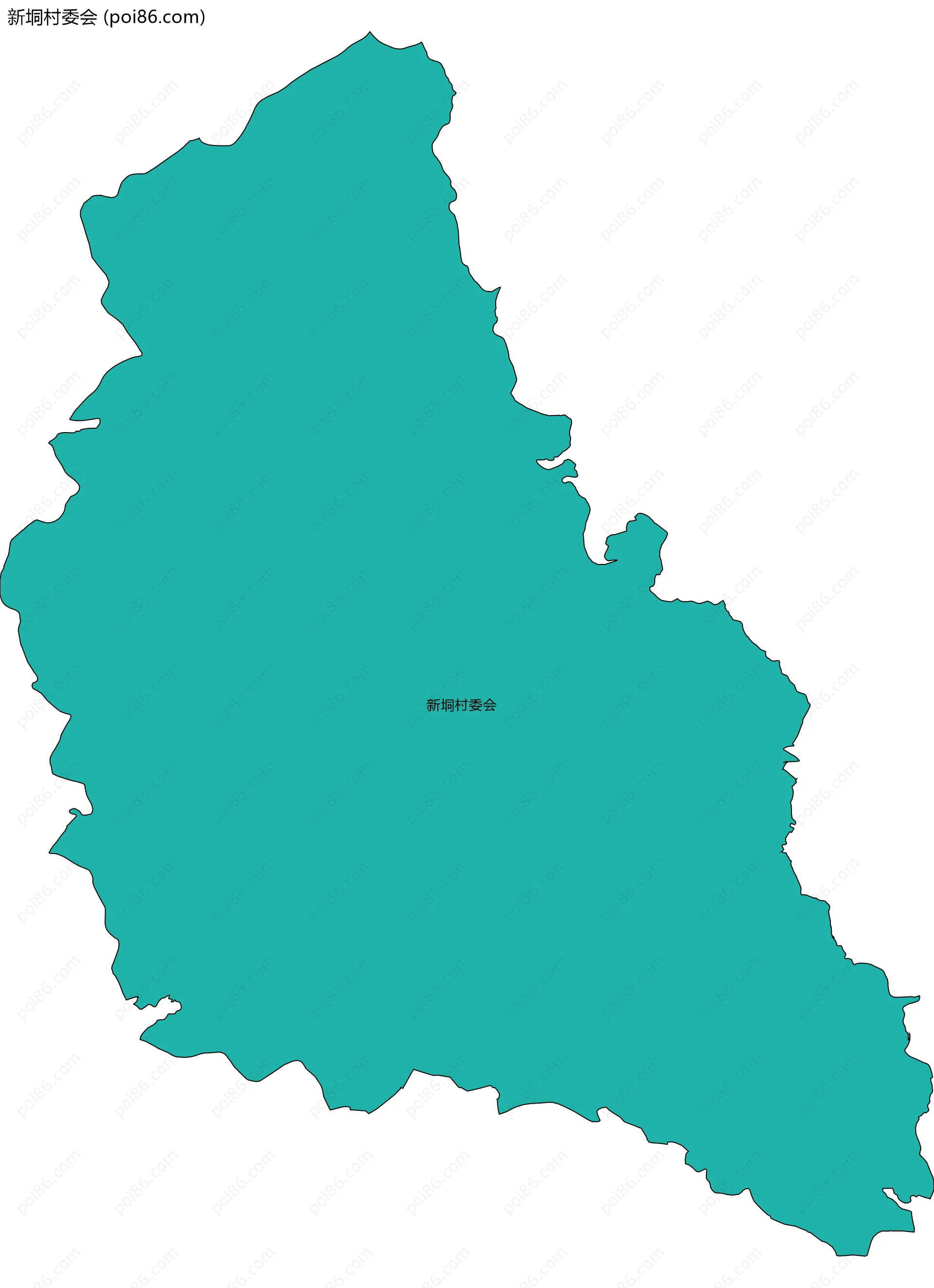 新垌村委会边界地图