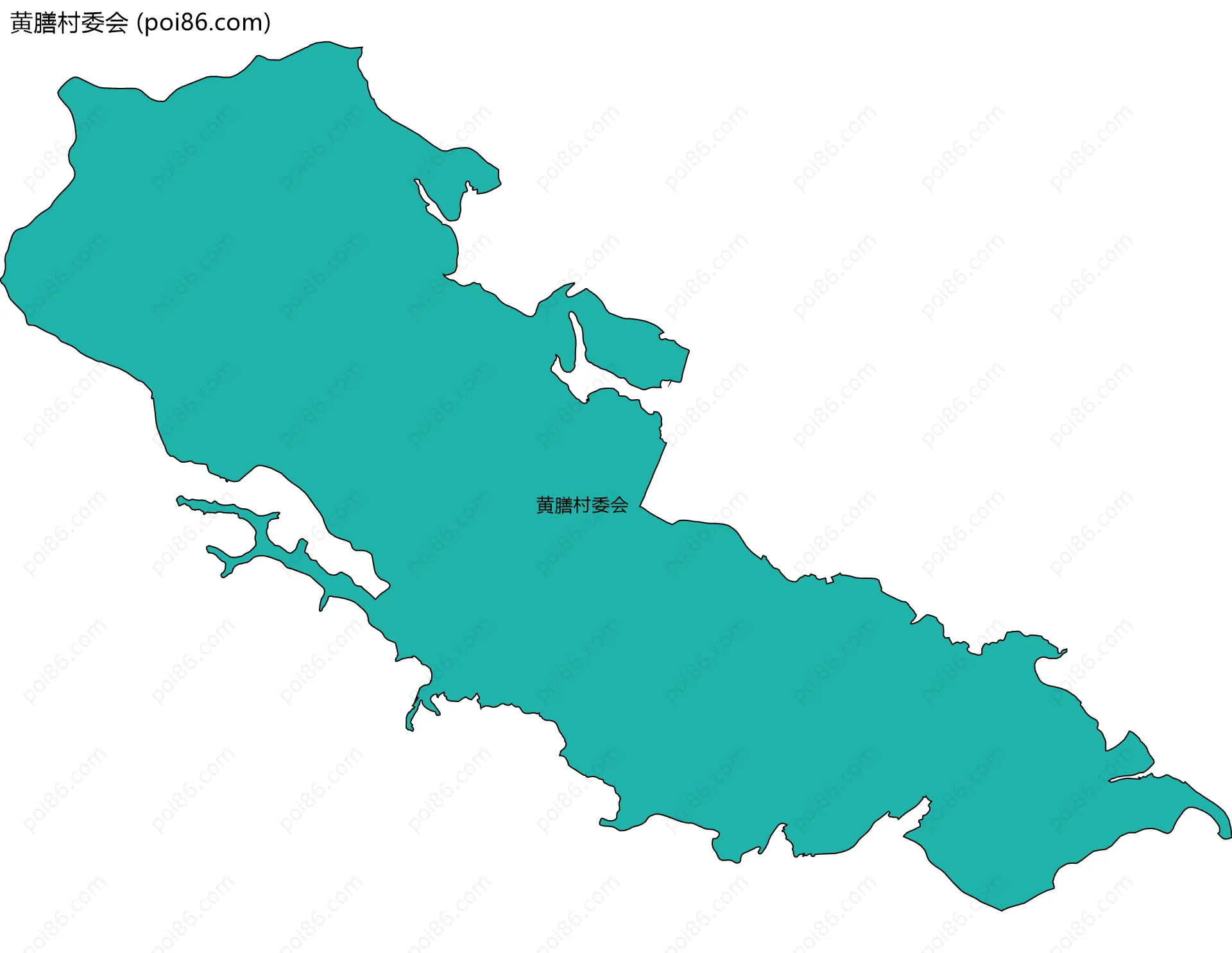 黄膳村委会边界地图