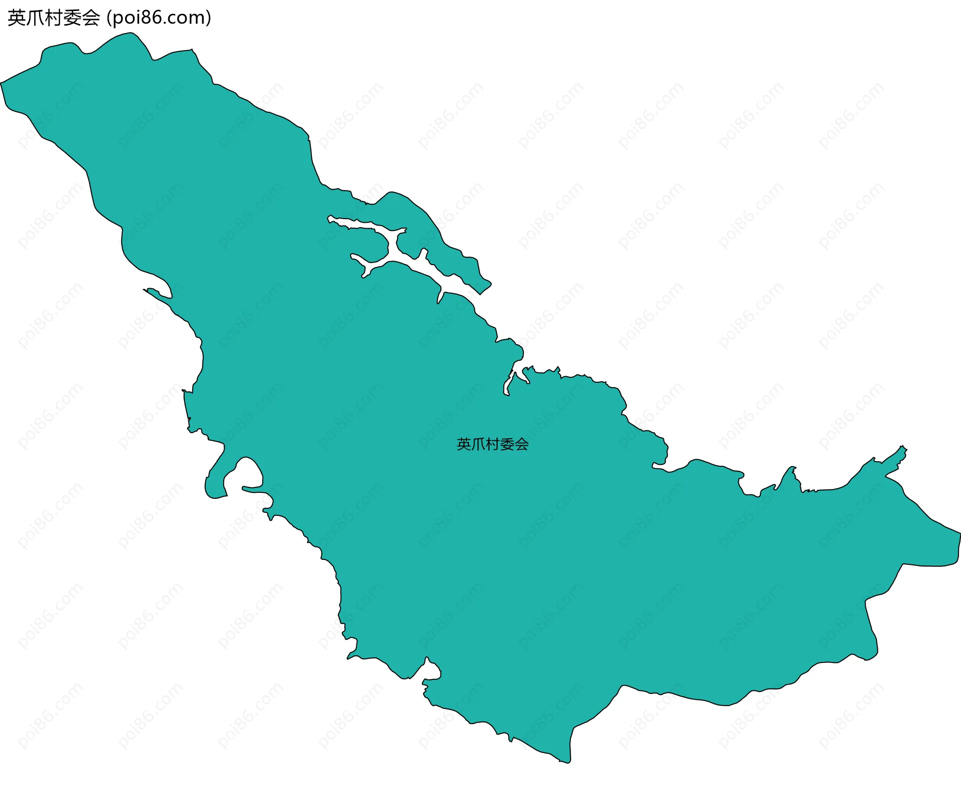 英爪村委会边界地图