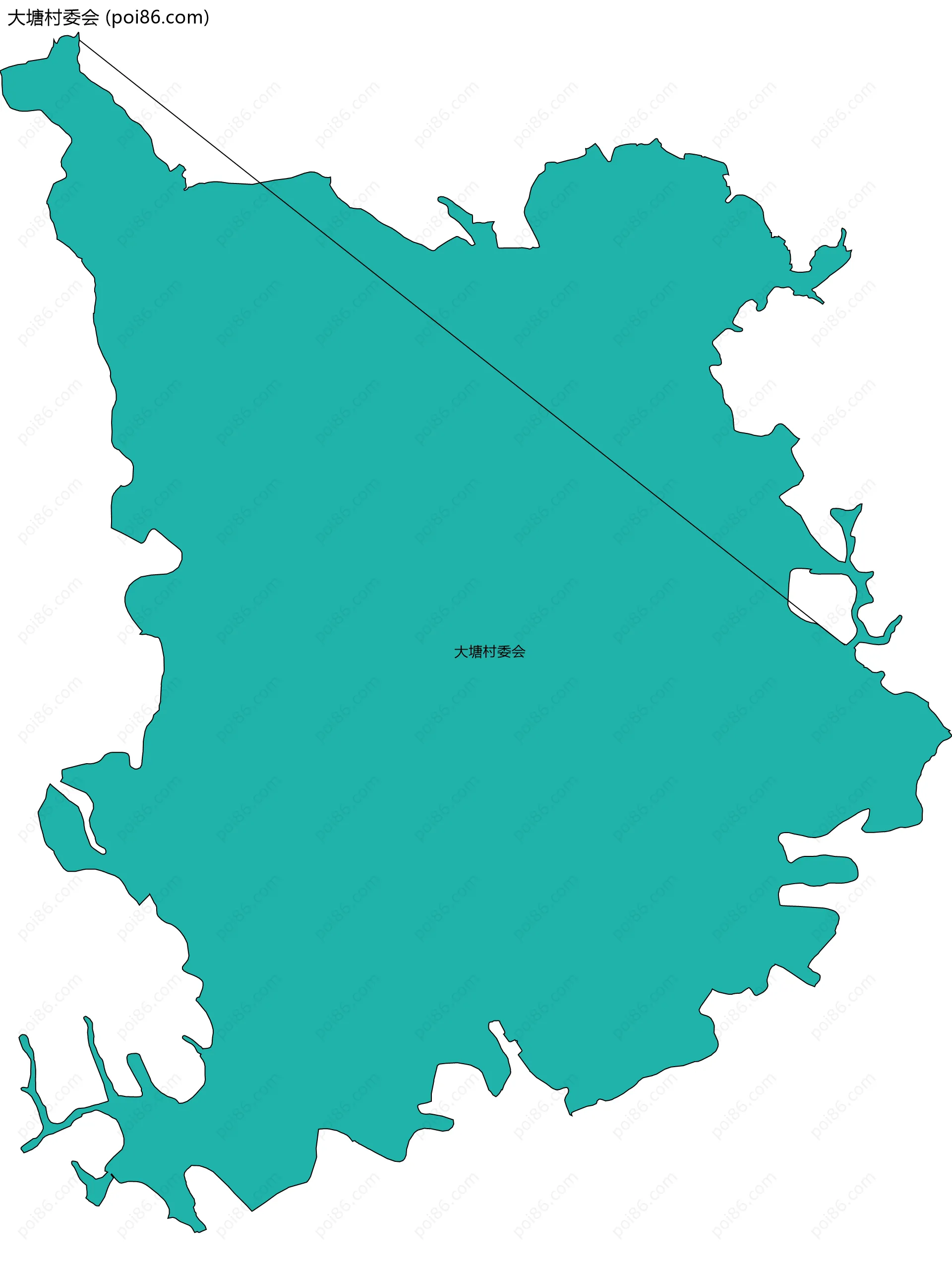 大塘村委会边界地图