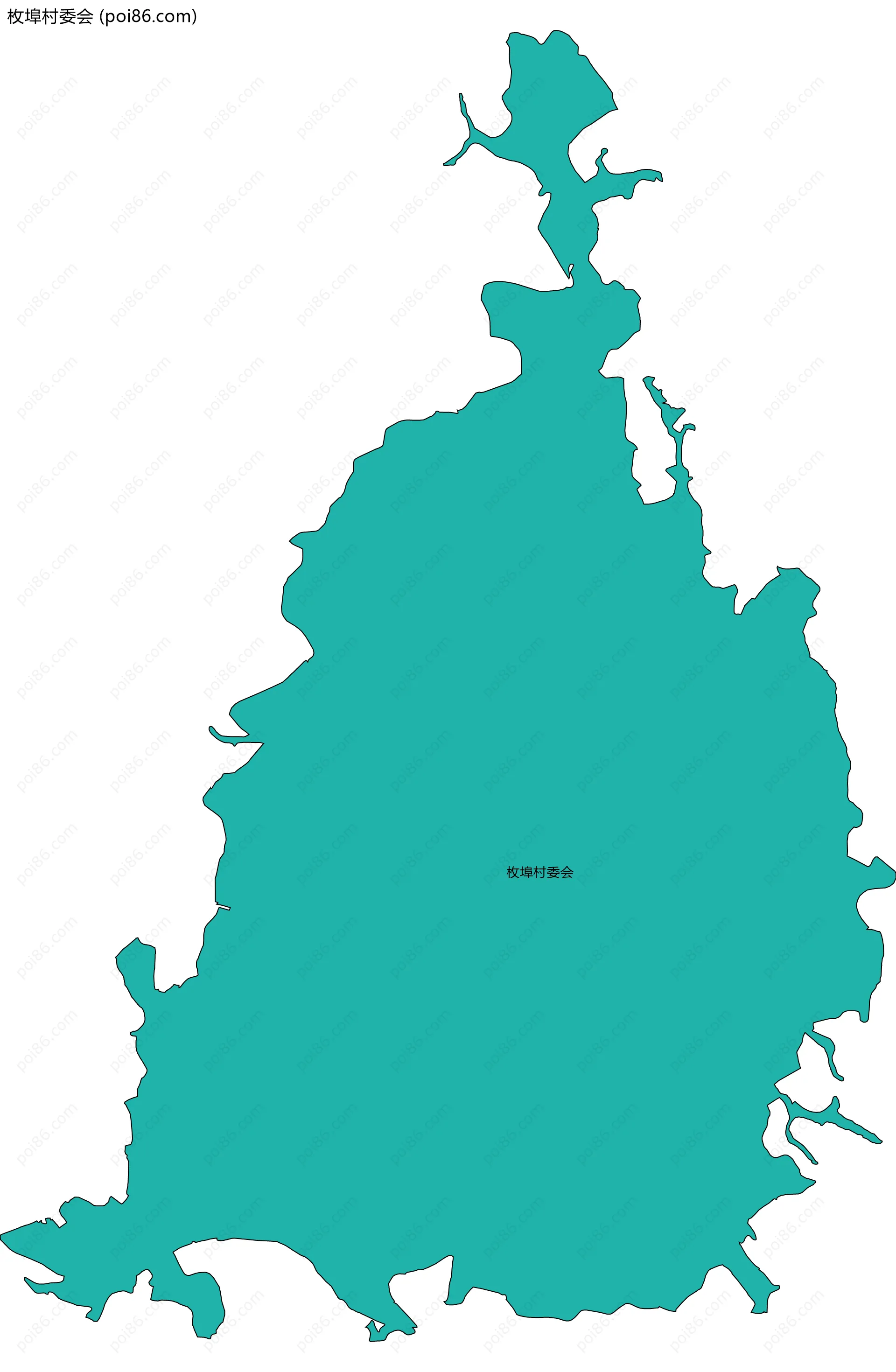 枚埠村委会边界地图