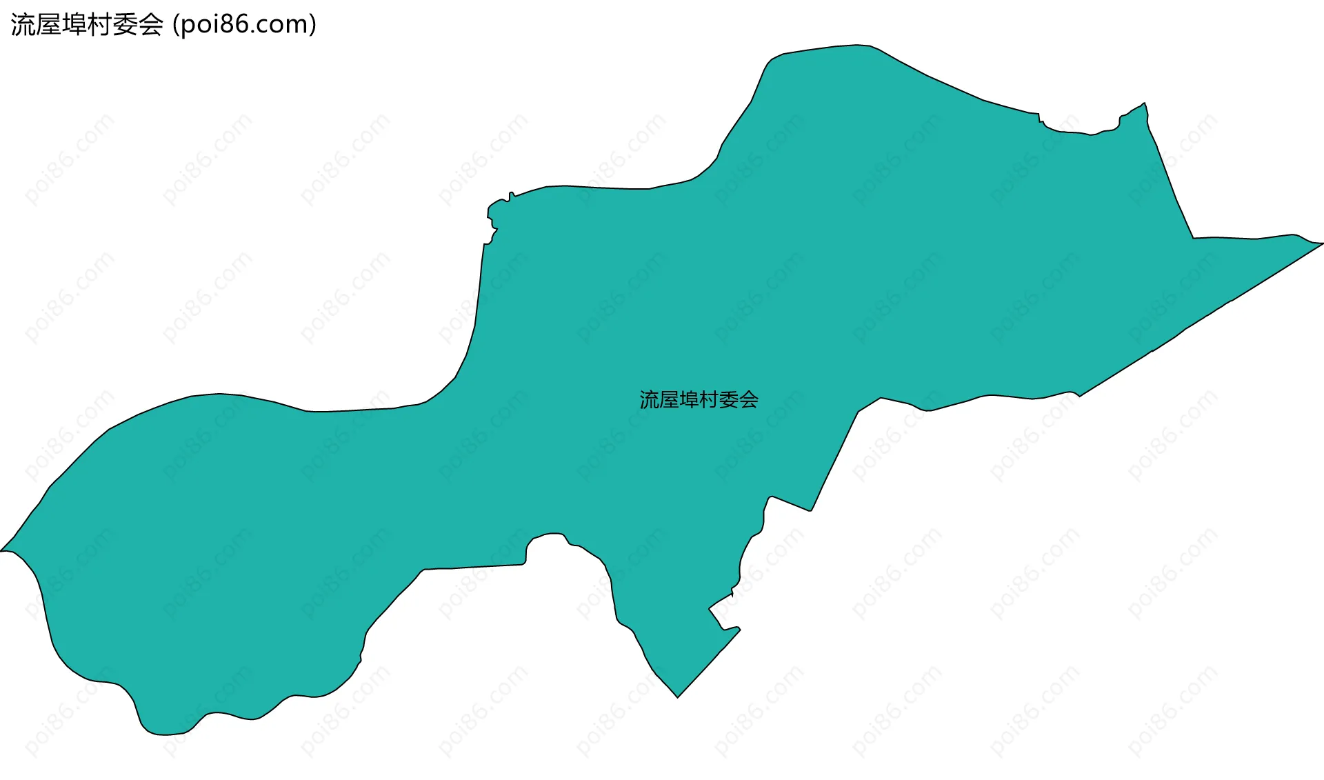 流屋埠村委会边界地图