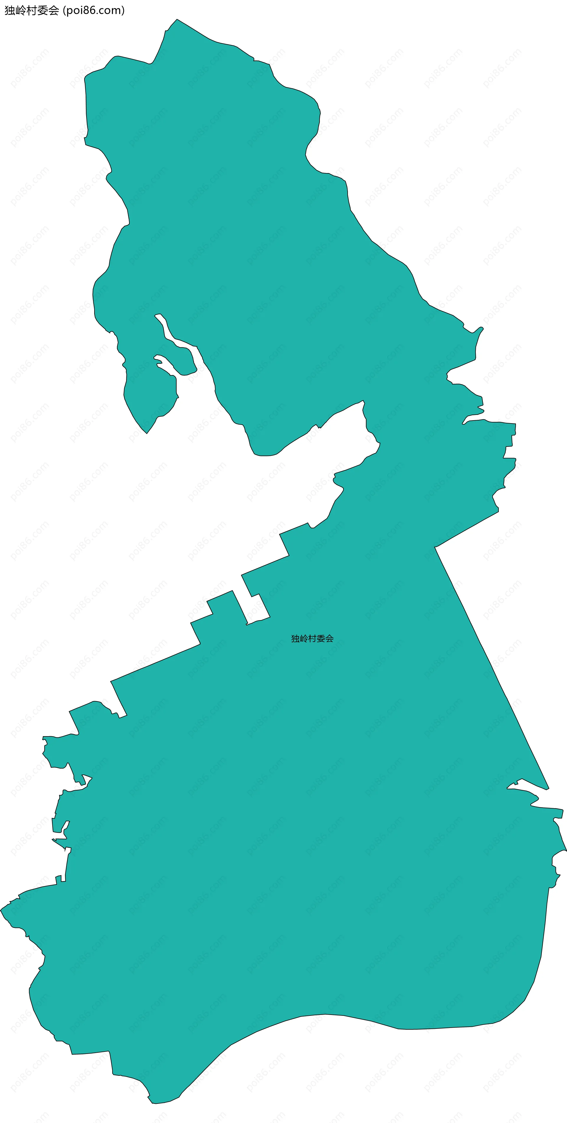 独岭村委会边界地图