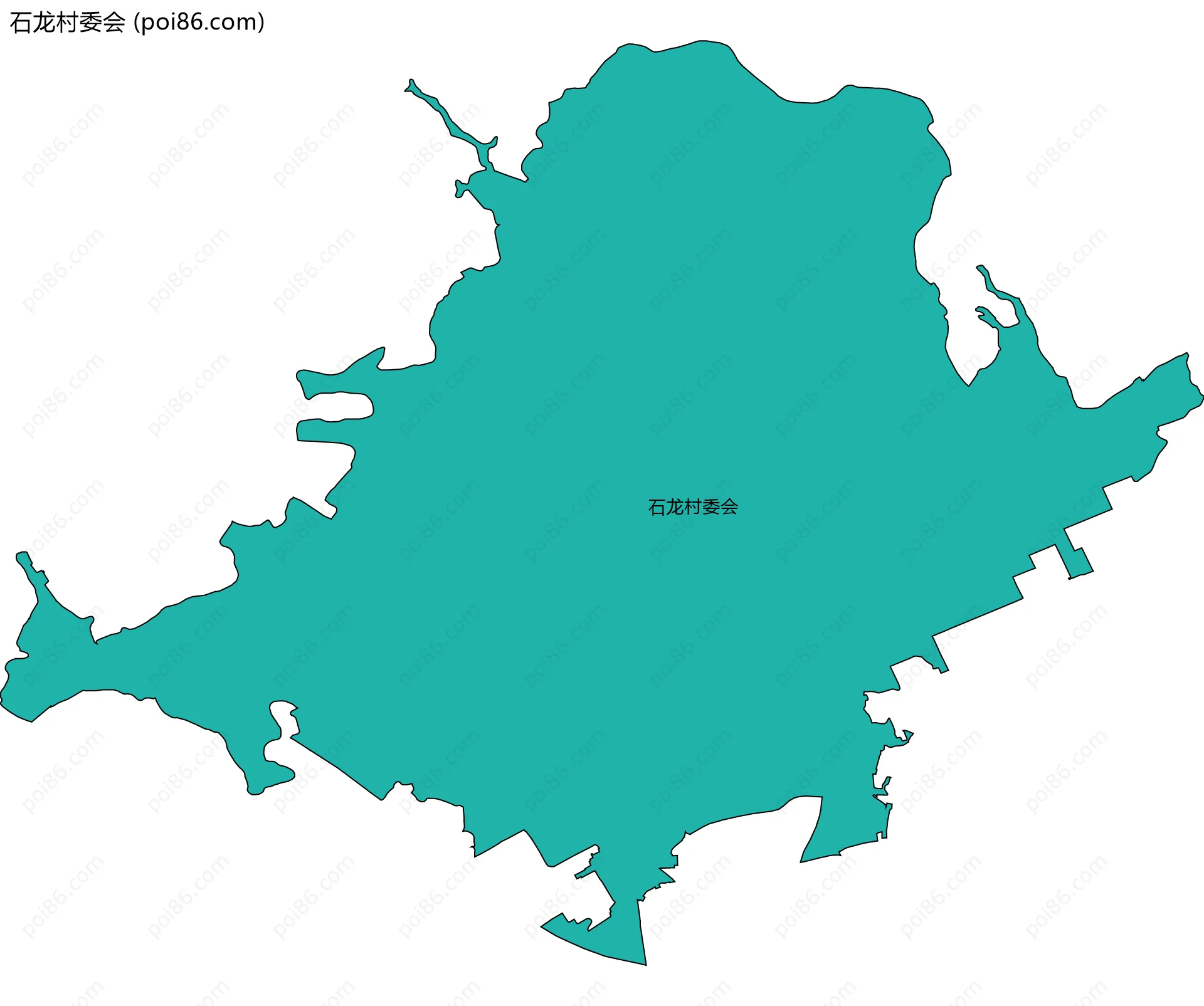 石龙村委会边界地图