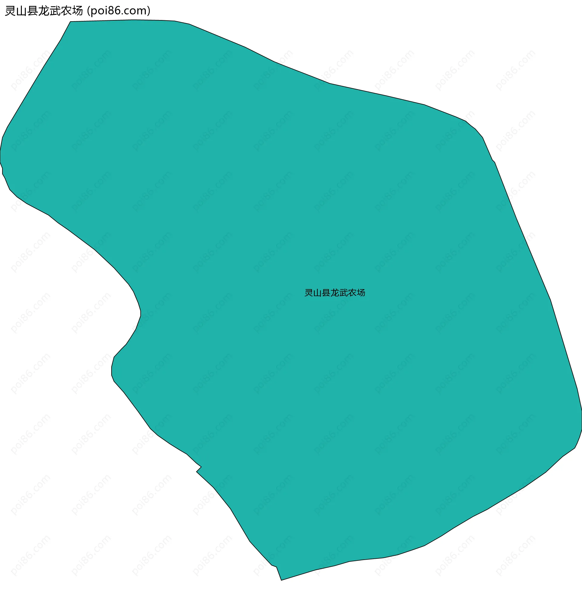 灵山县龙武农场边界地图