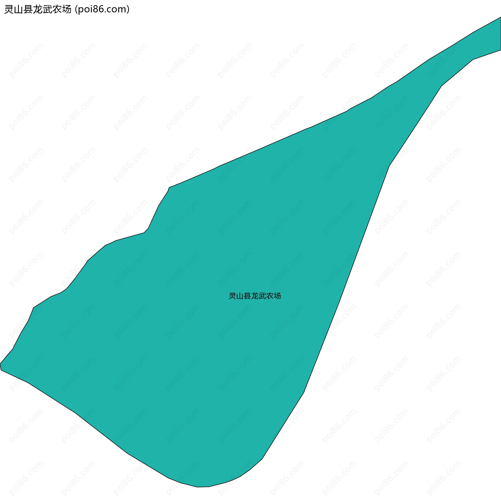 灵山县龙武农场边界地图