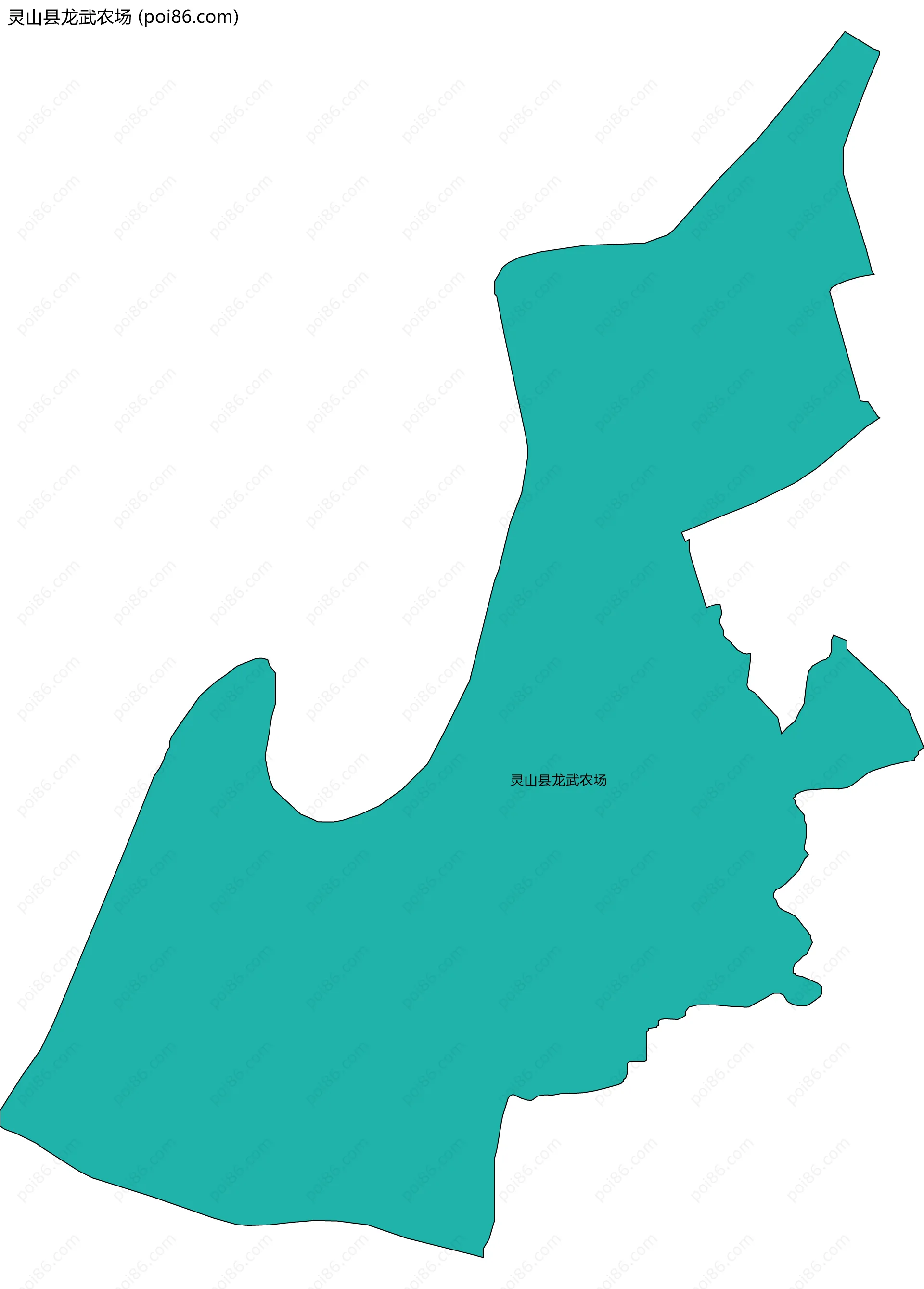 灵山县龙武农场边界地图
