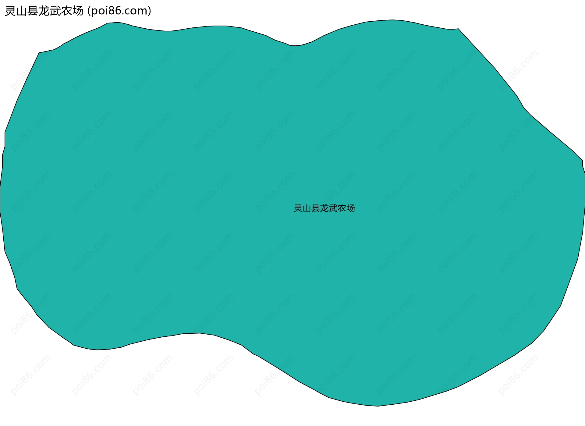 灵山县龙武农场边界地图