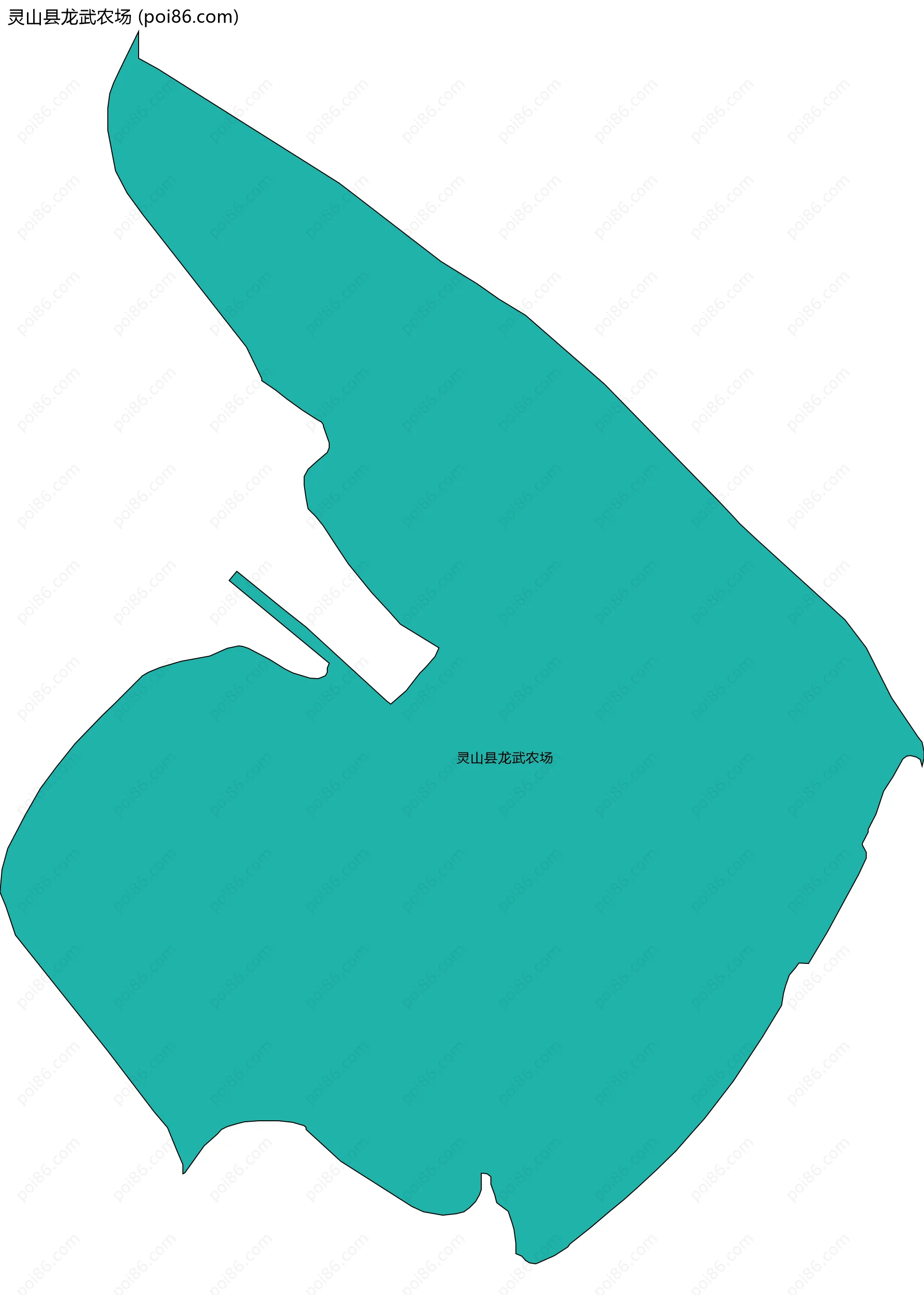 灵山县龙武农场边界地图