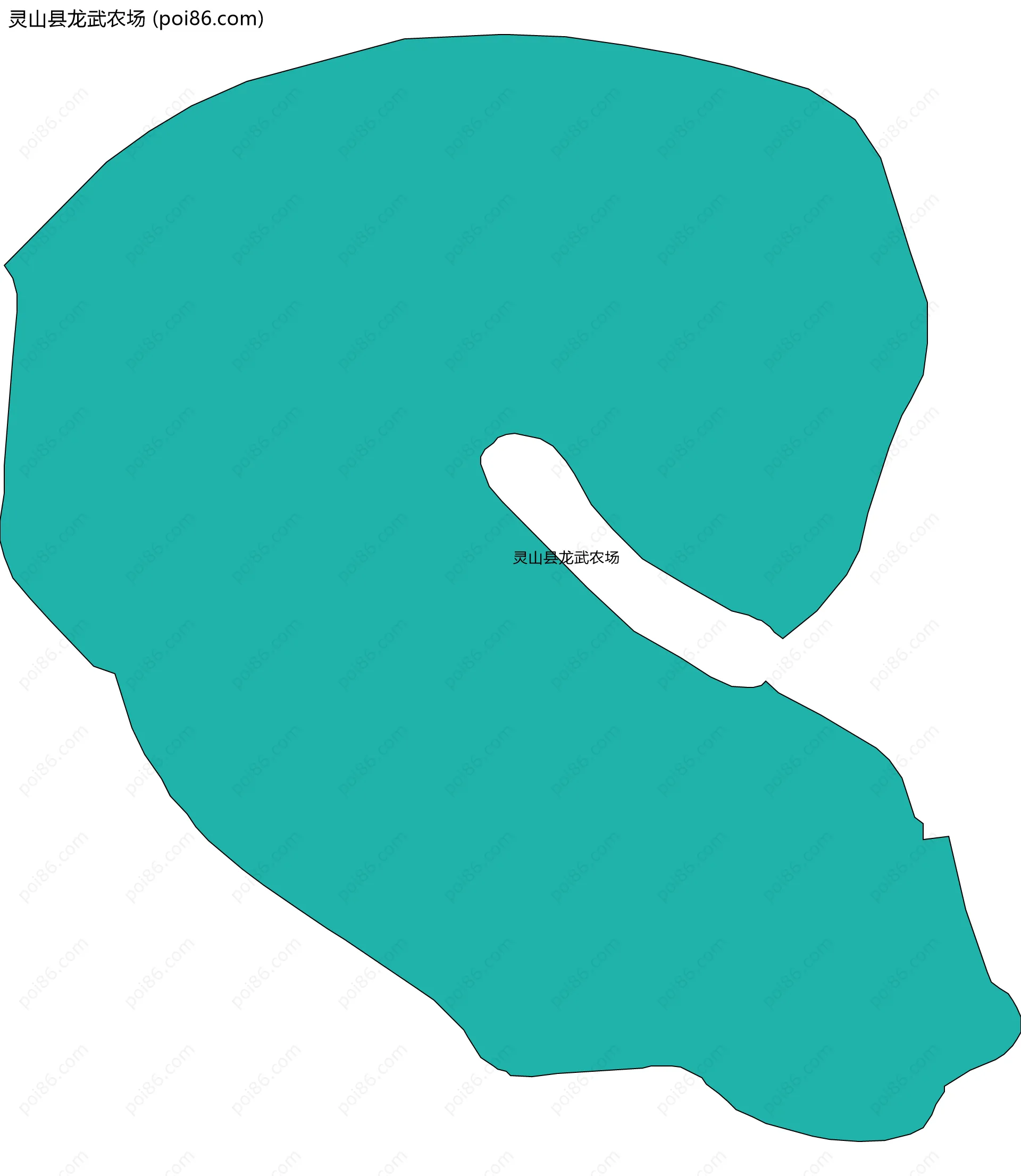 灵山县龙武农场边界地图