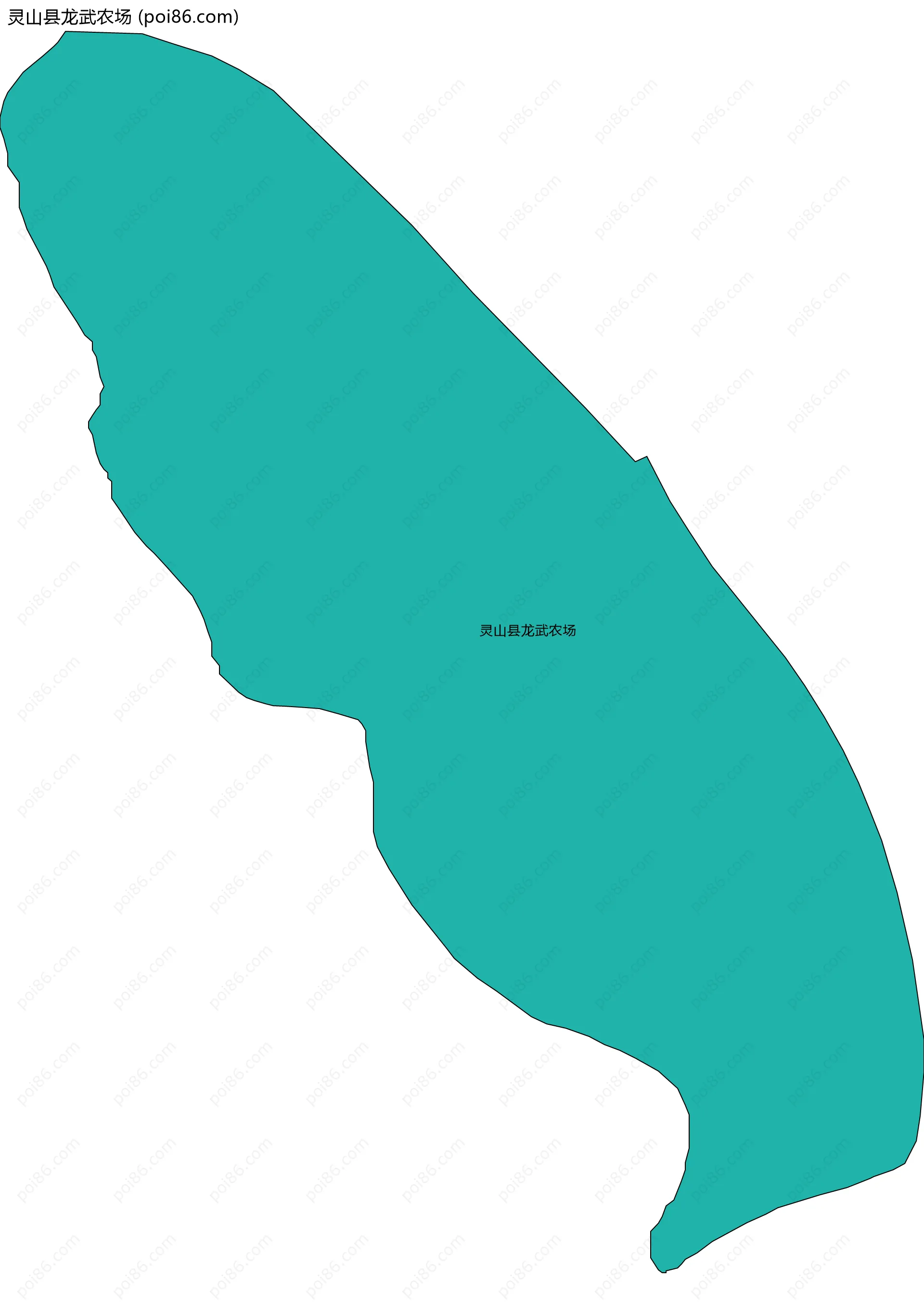 灵山县龙武农场边界地图