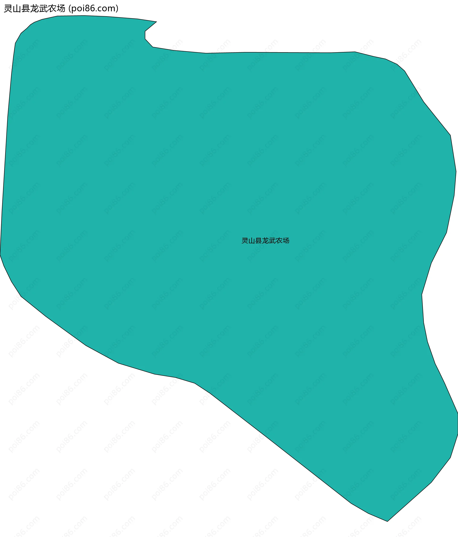 灵山县龙武农场边界地图