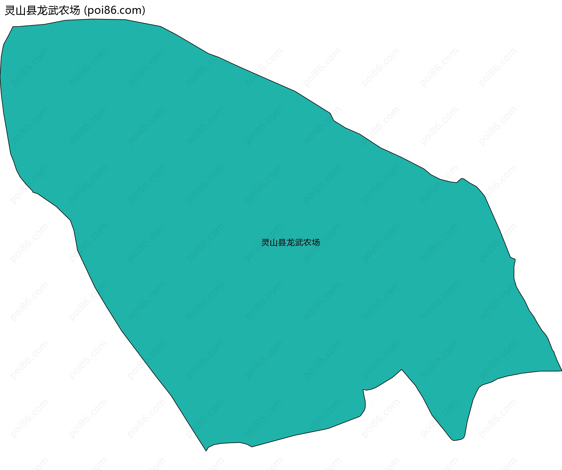 灵山县龙武农场边界地图