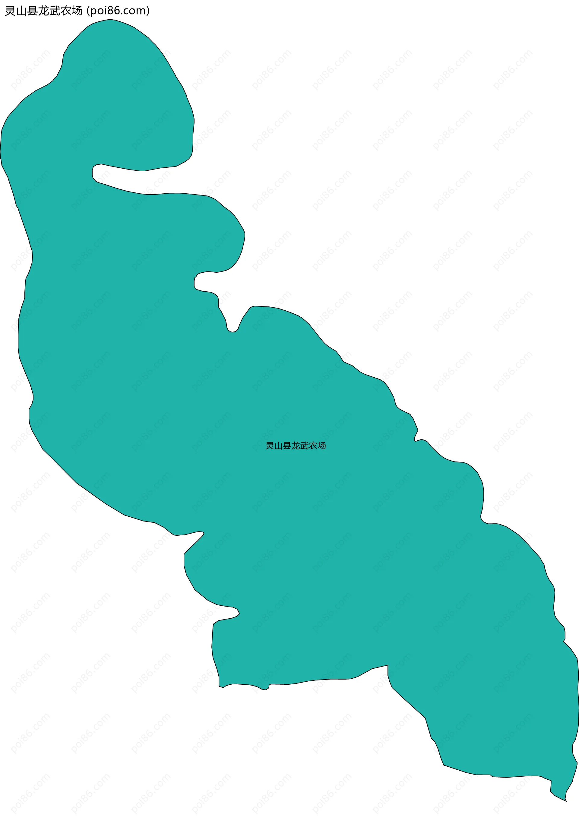 灵山县龙武农场边界地图