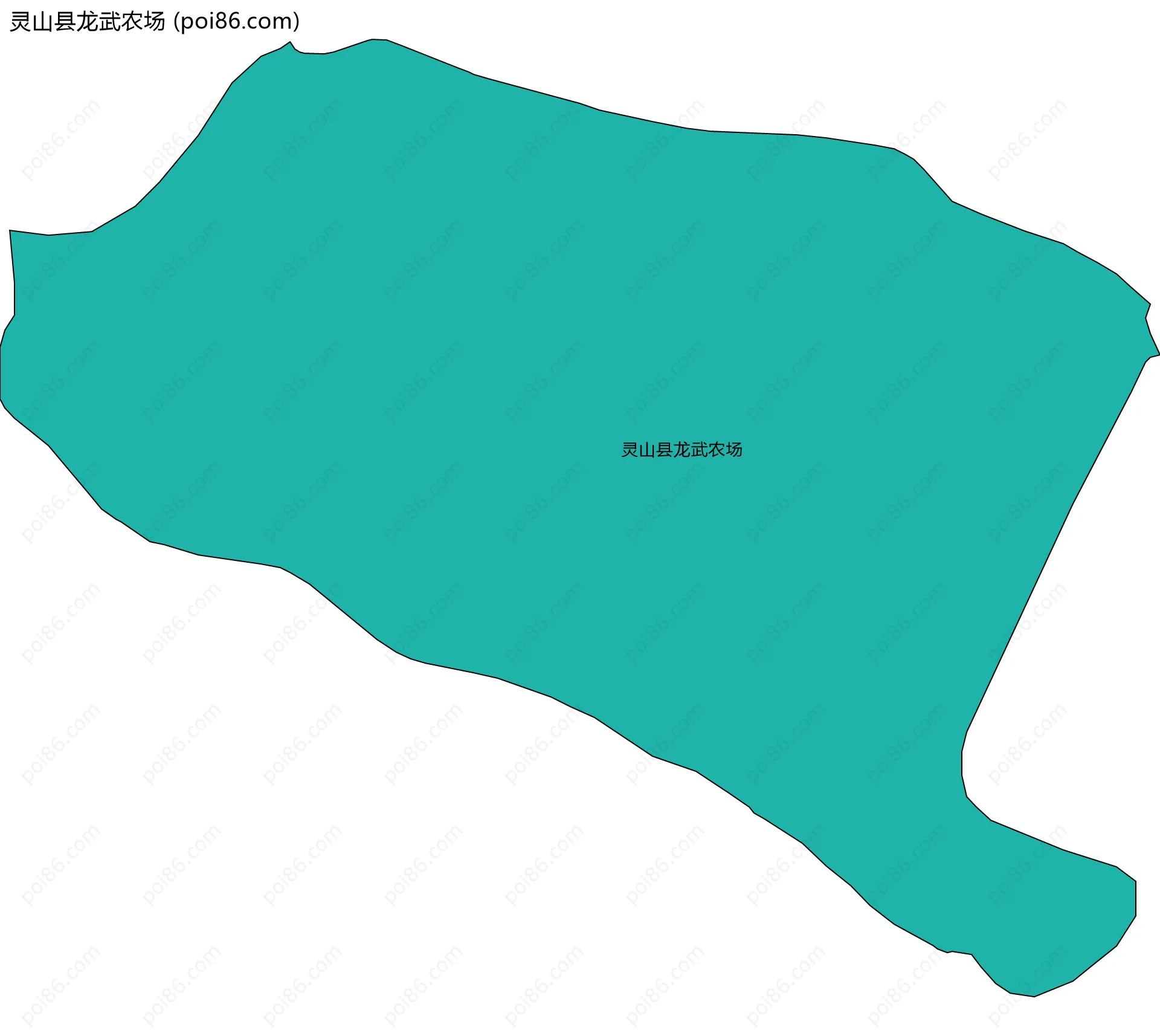灵山县龙武农场边界地图