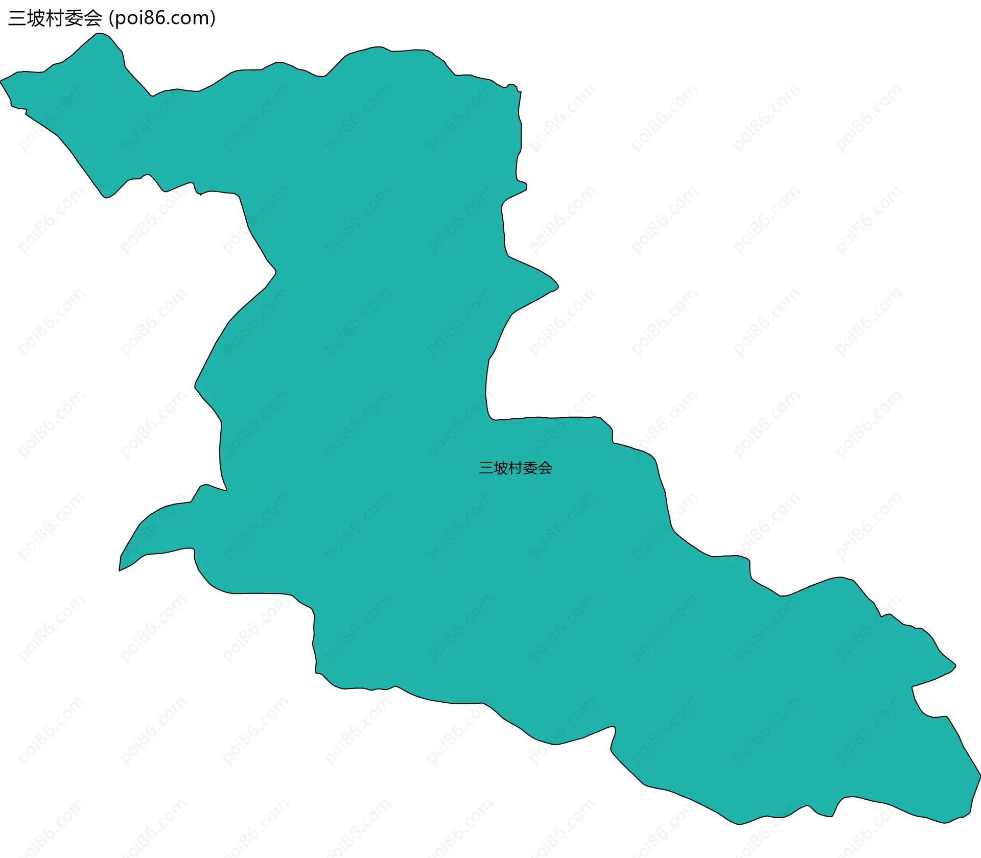 三坡村委会边界地图