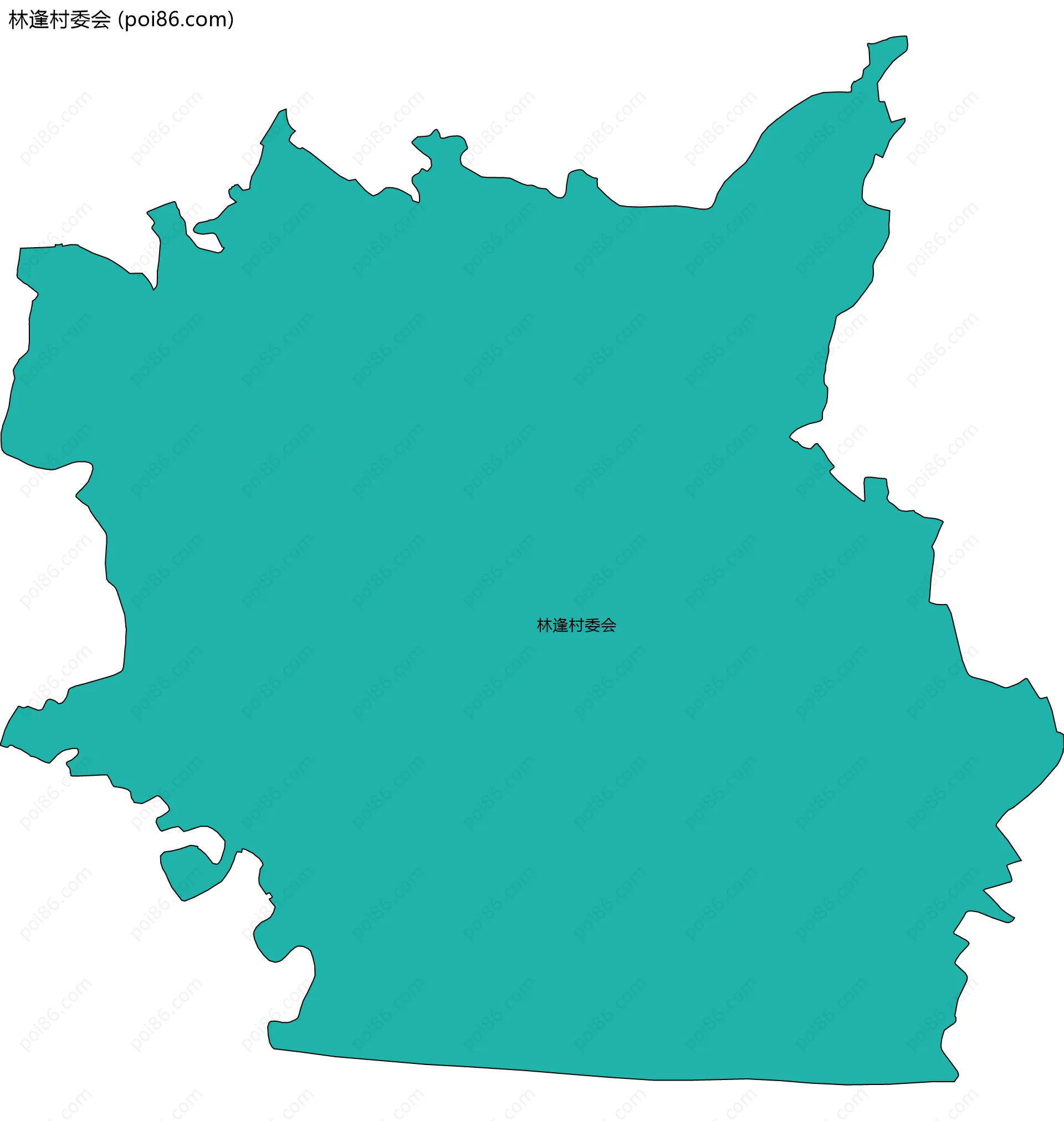 林逢村委会边界地图
