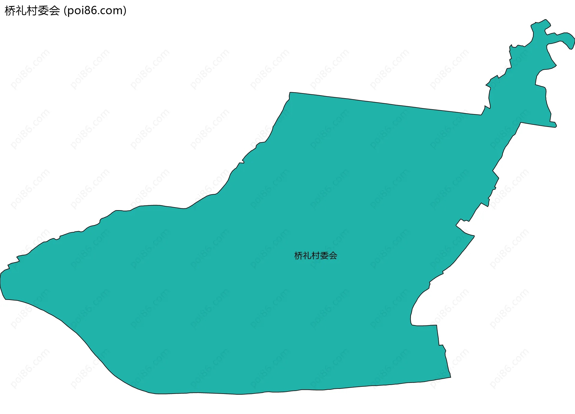 桥礼村委会边界地图