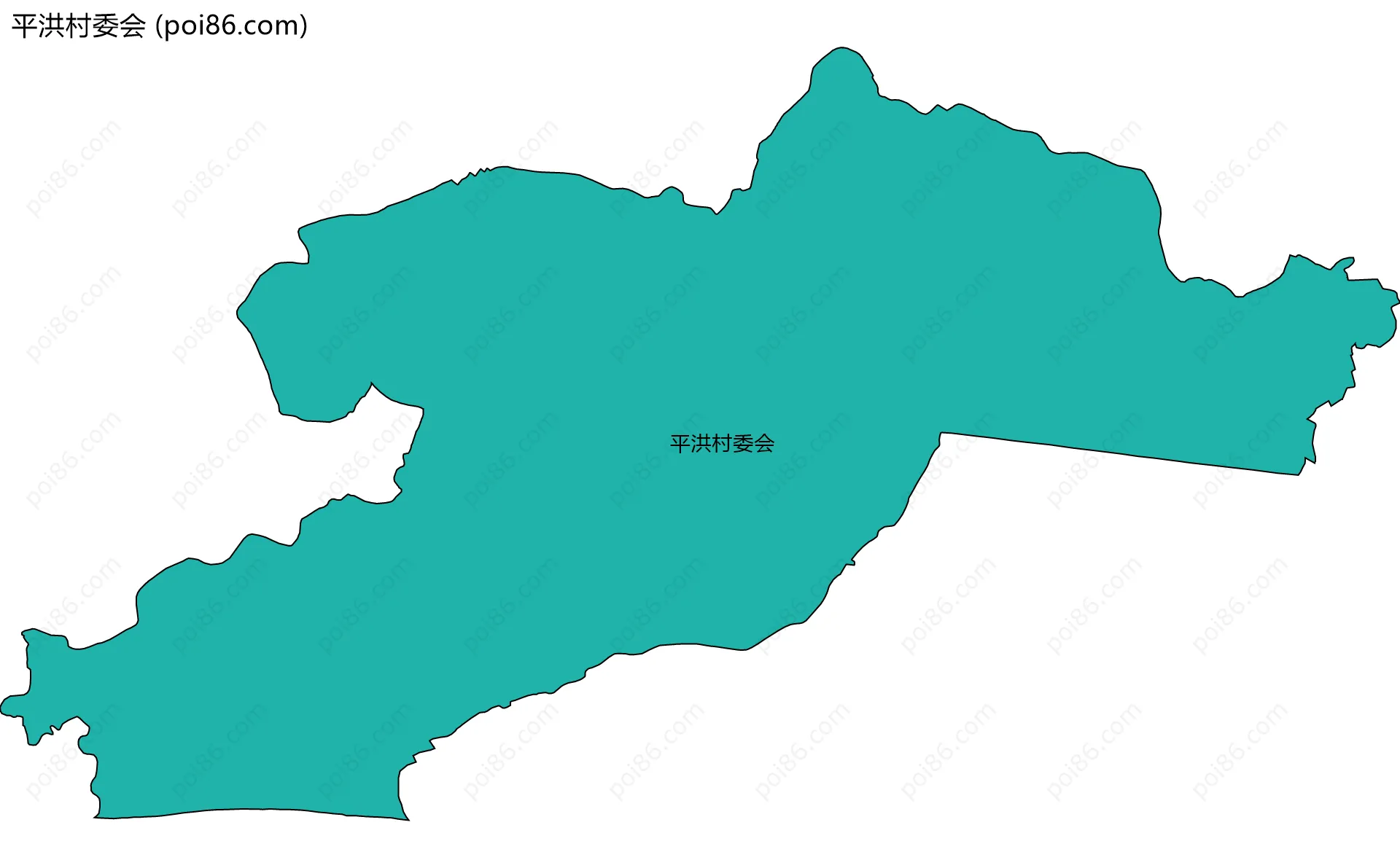 平洪村委会边界地图