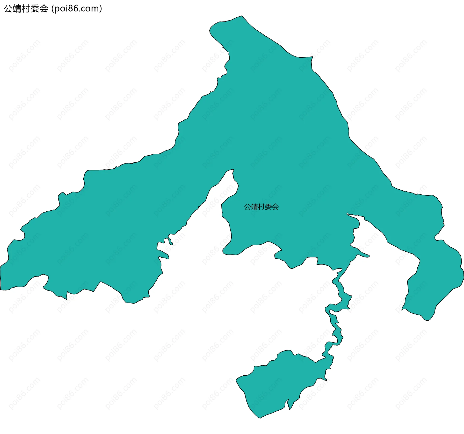 公靖村委会边界地图