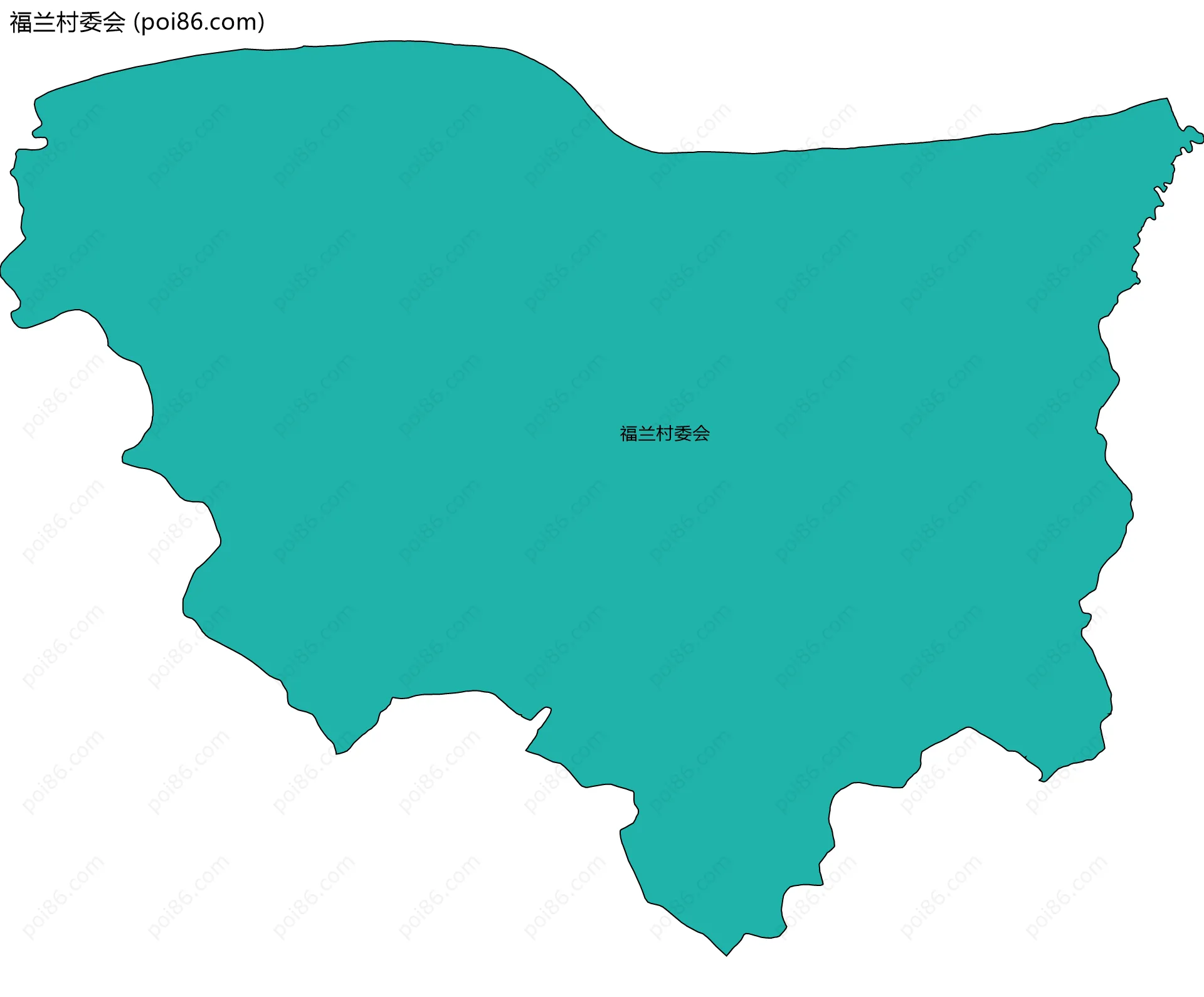 福兰村委会边界地图