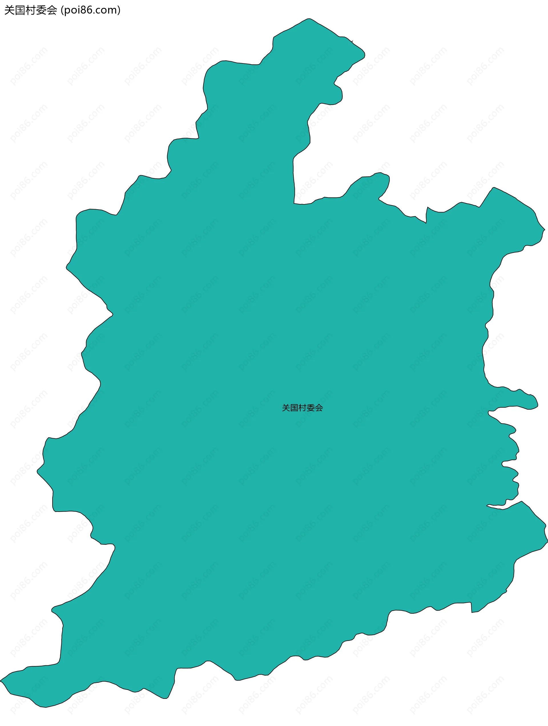 关国村委会边界地图