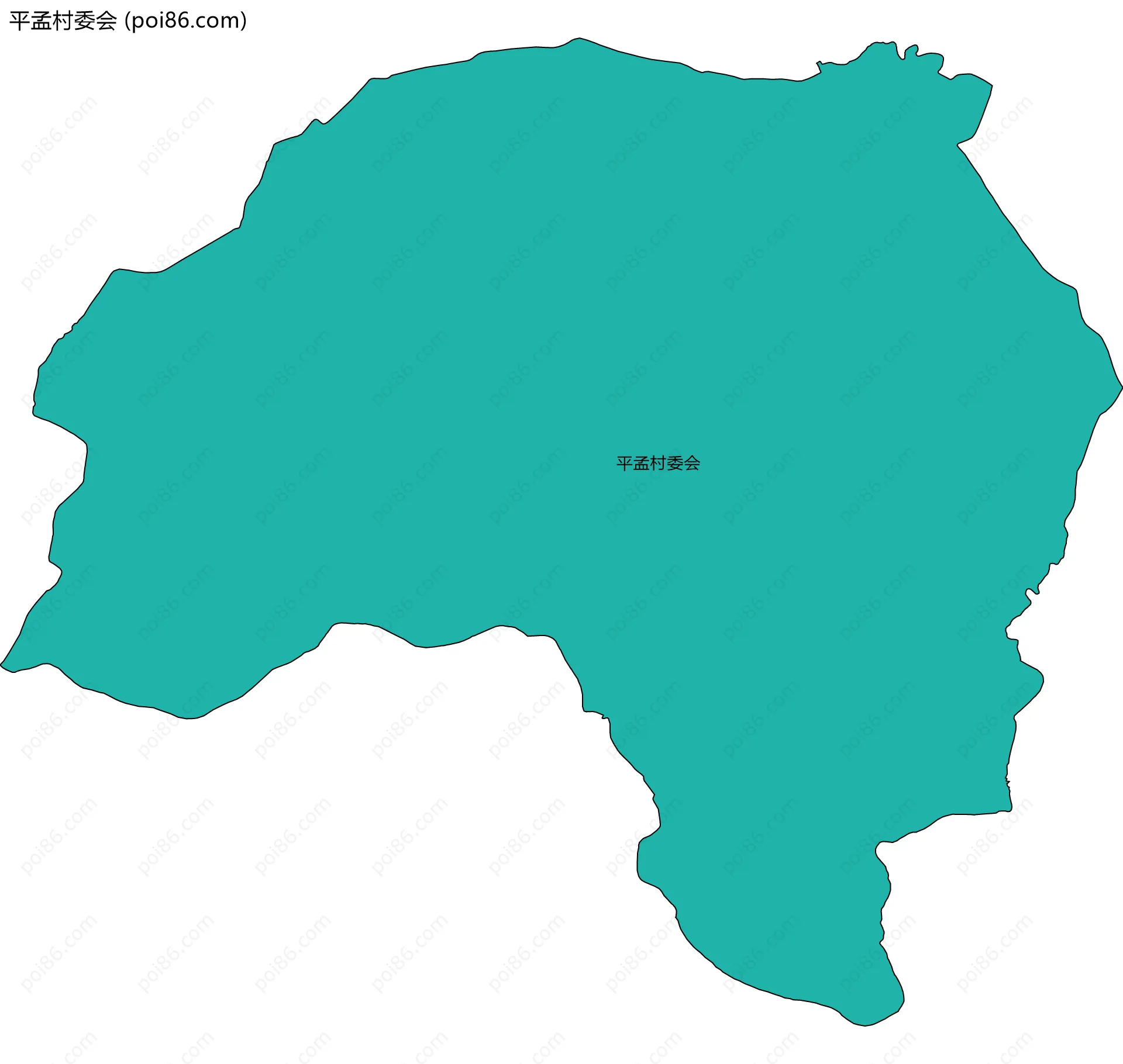 平孟村委会边界地图