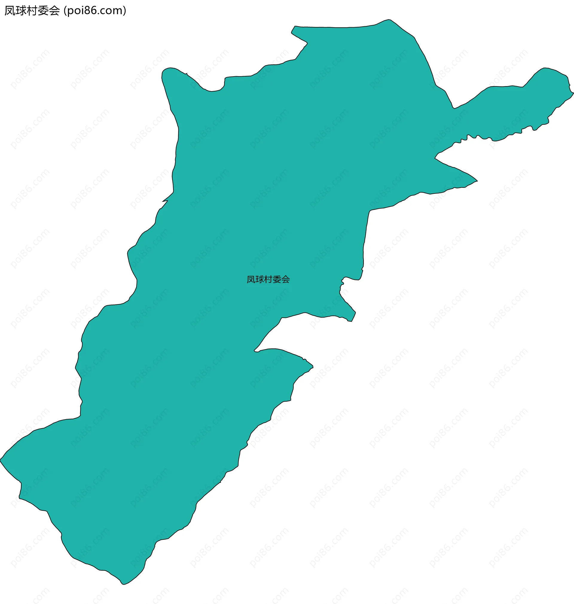 凤球村委会边界地图