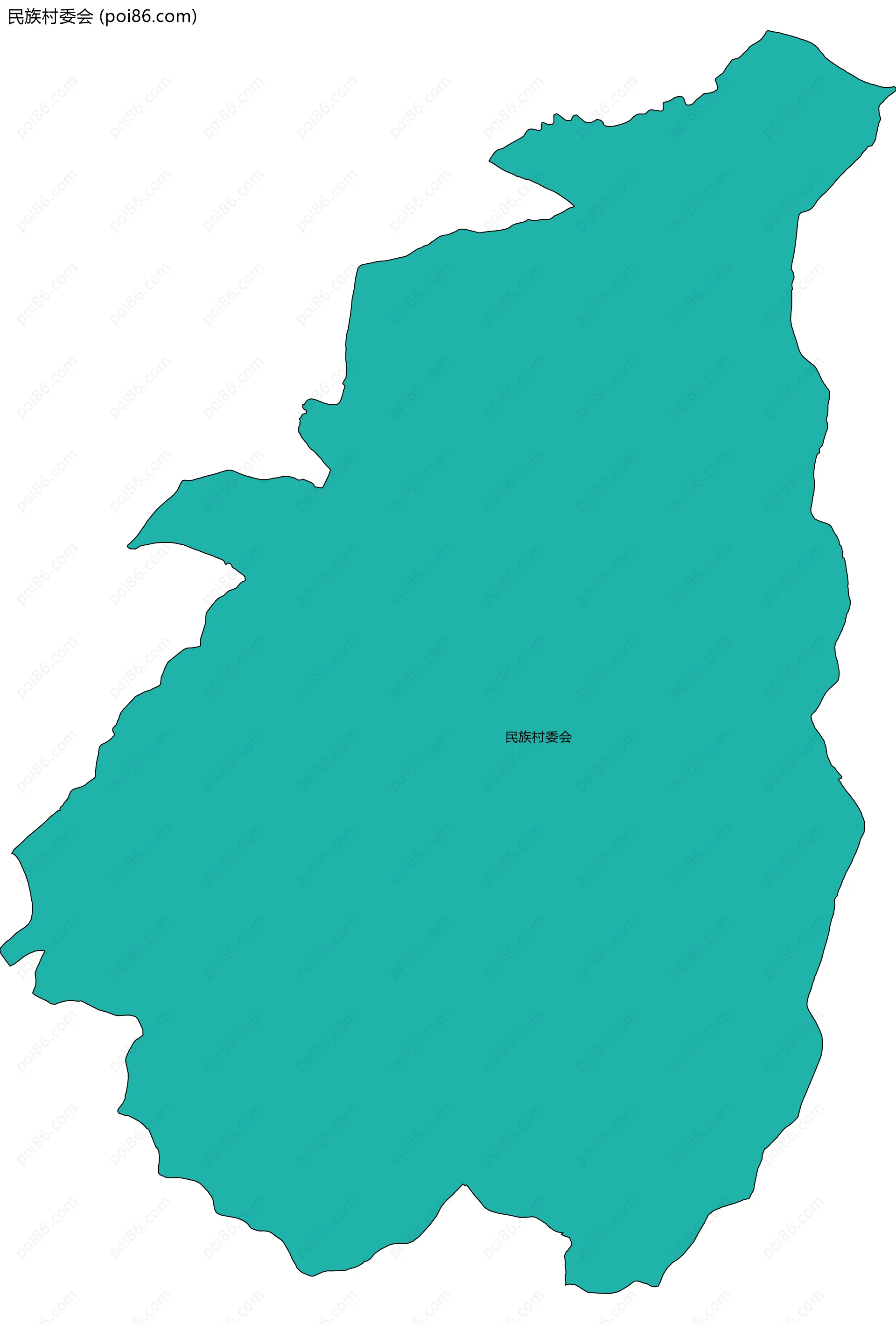 民族村委会边界地图