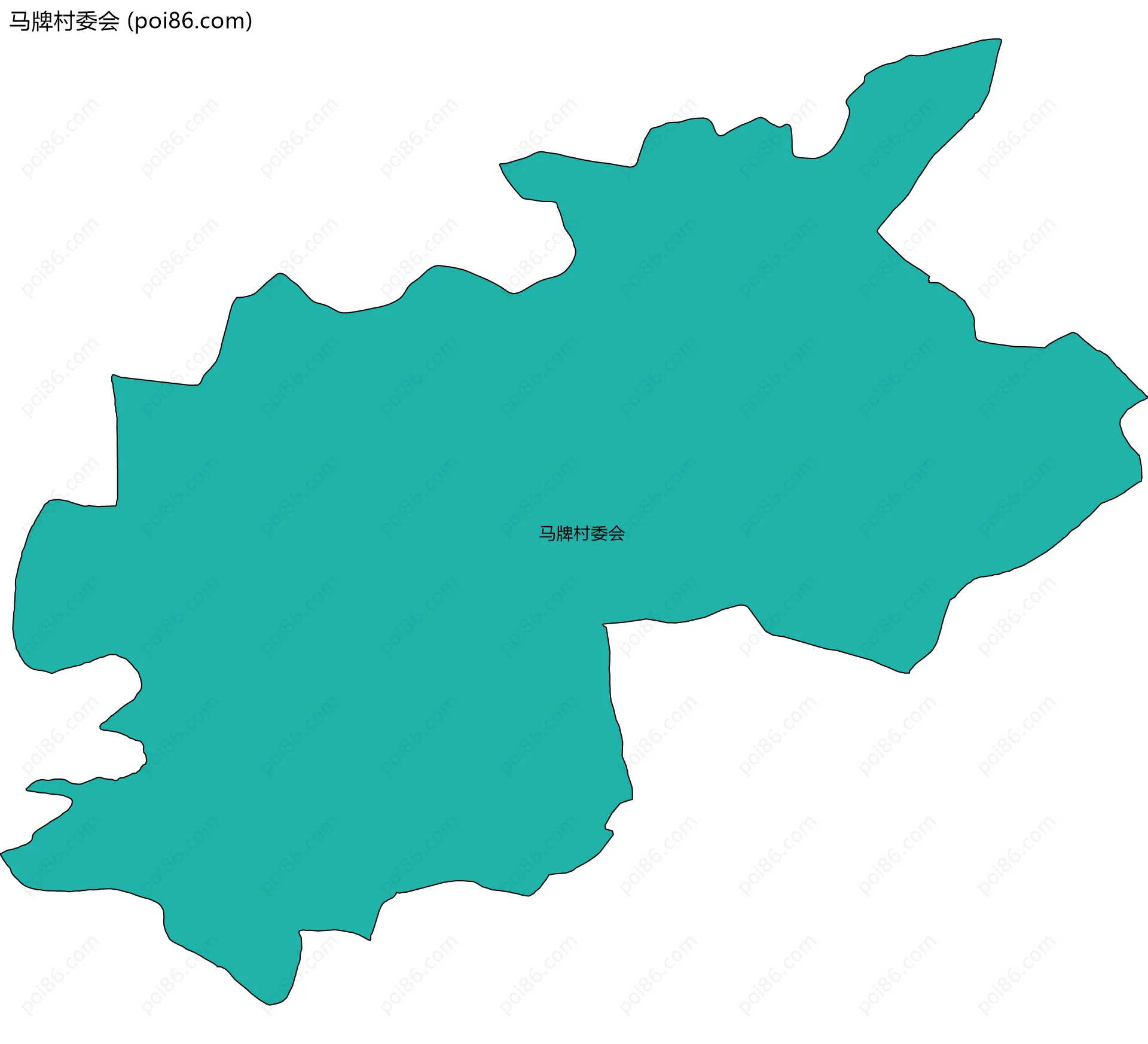 马牌村委会边界地图