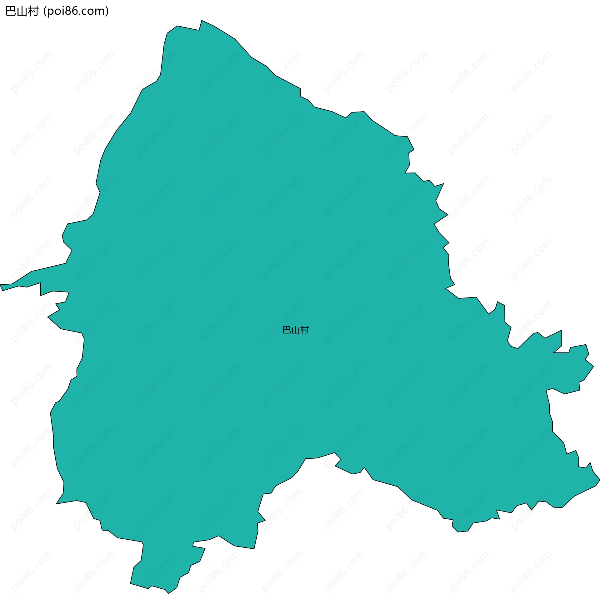 巴山村边界地图
