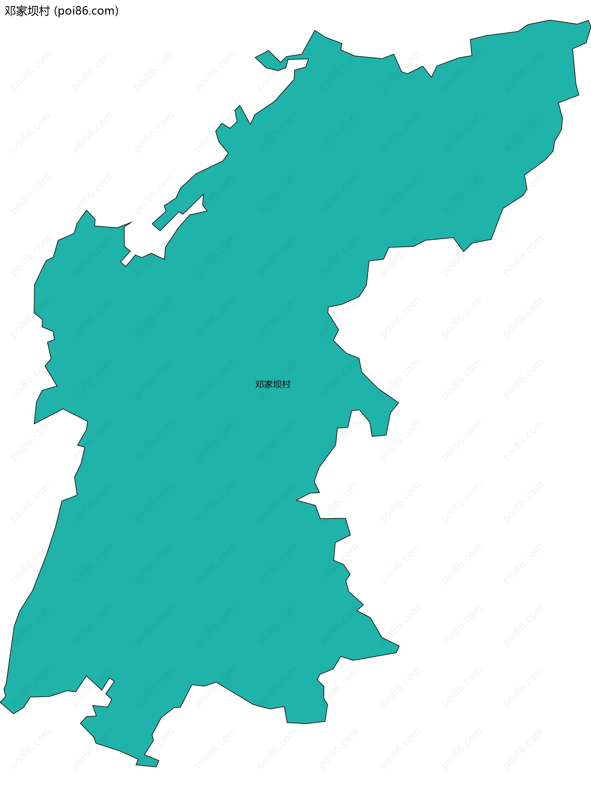 邓家坝村边界地图