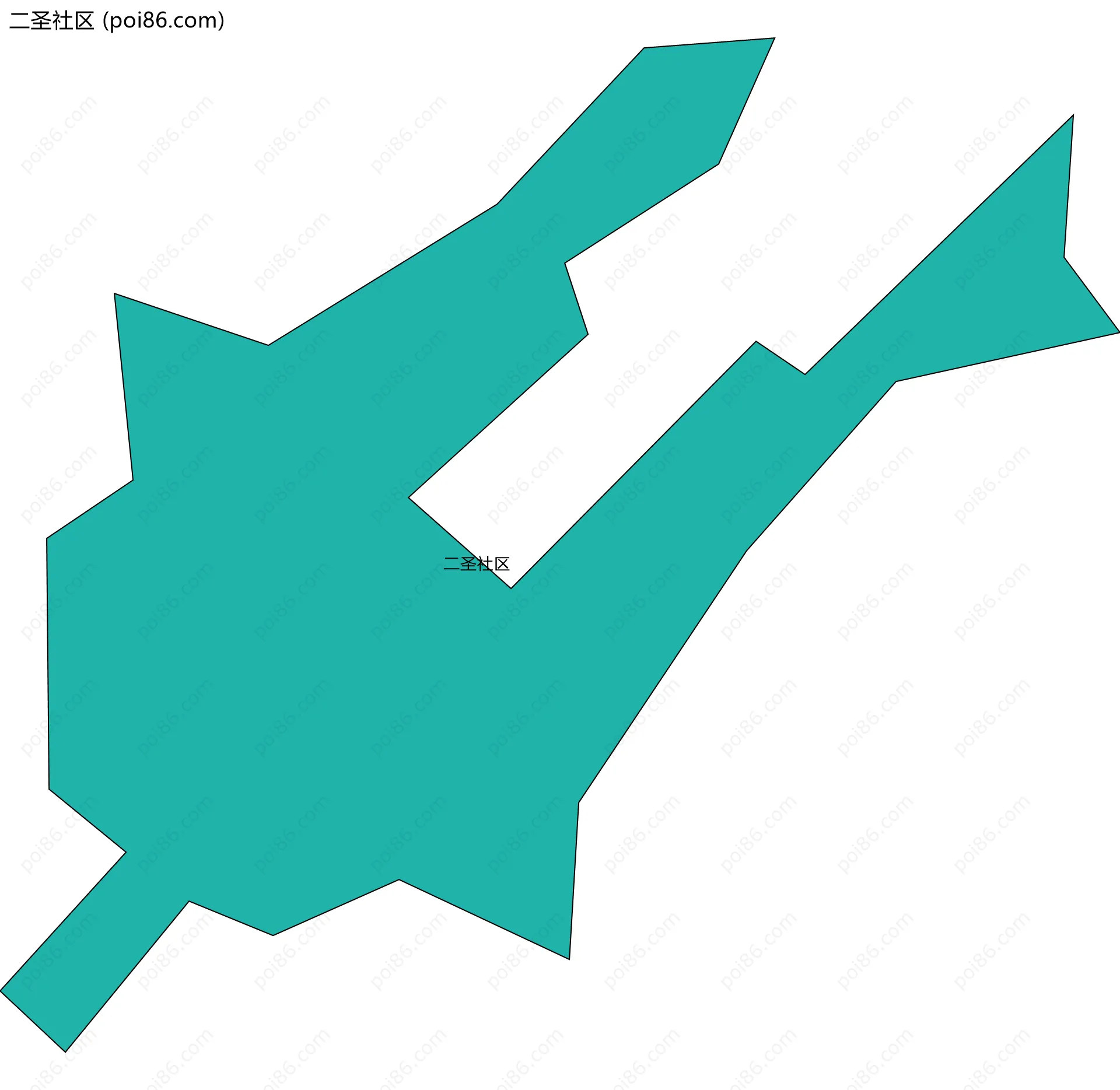 二圣社区边界地图