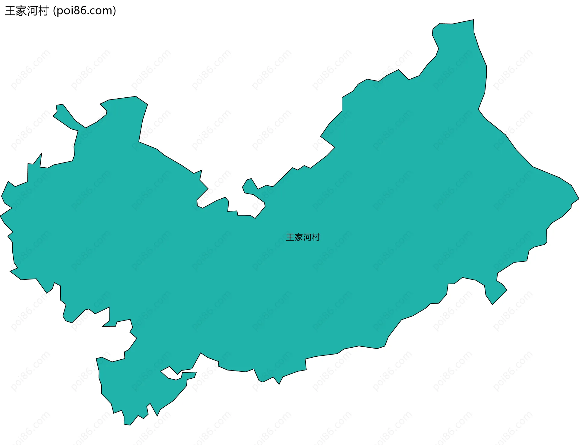 王家河村边界地图
